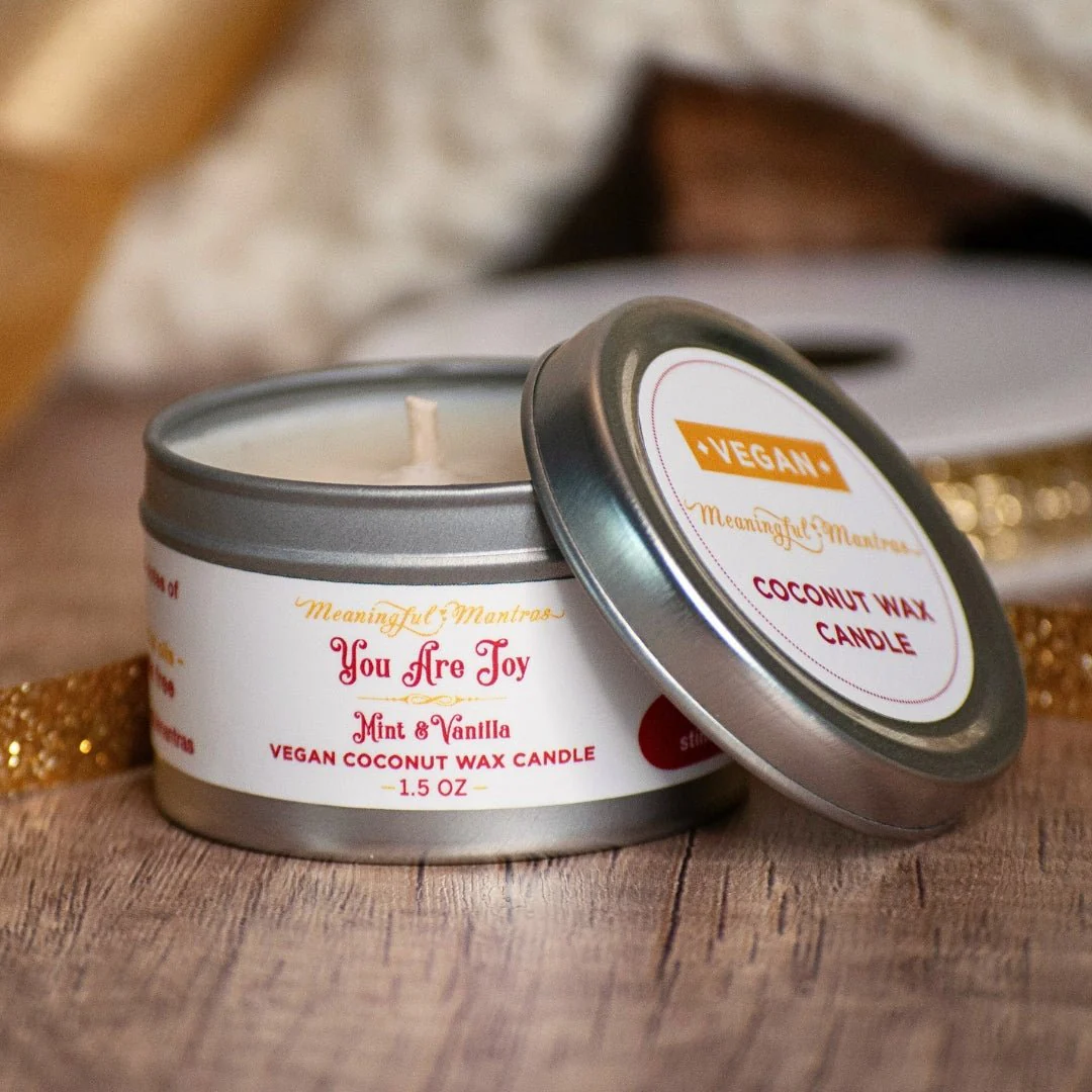 1.5oz Mint Vanilla Tin Candle - Image 2