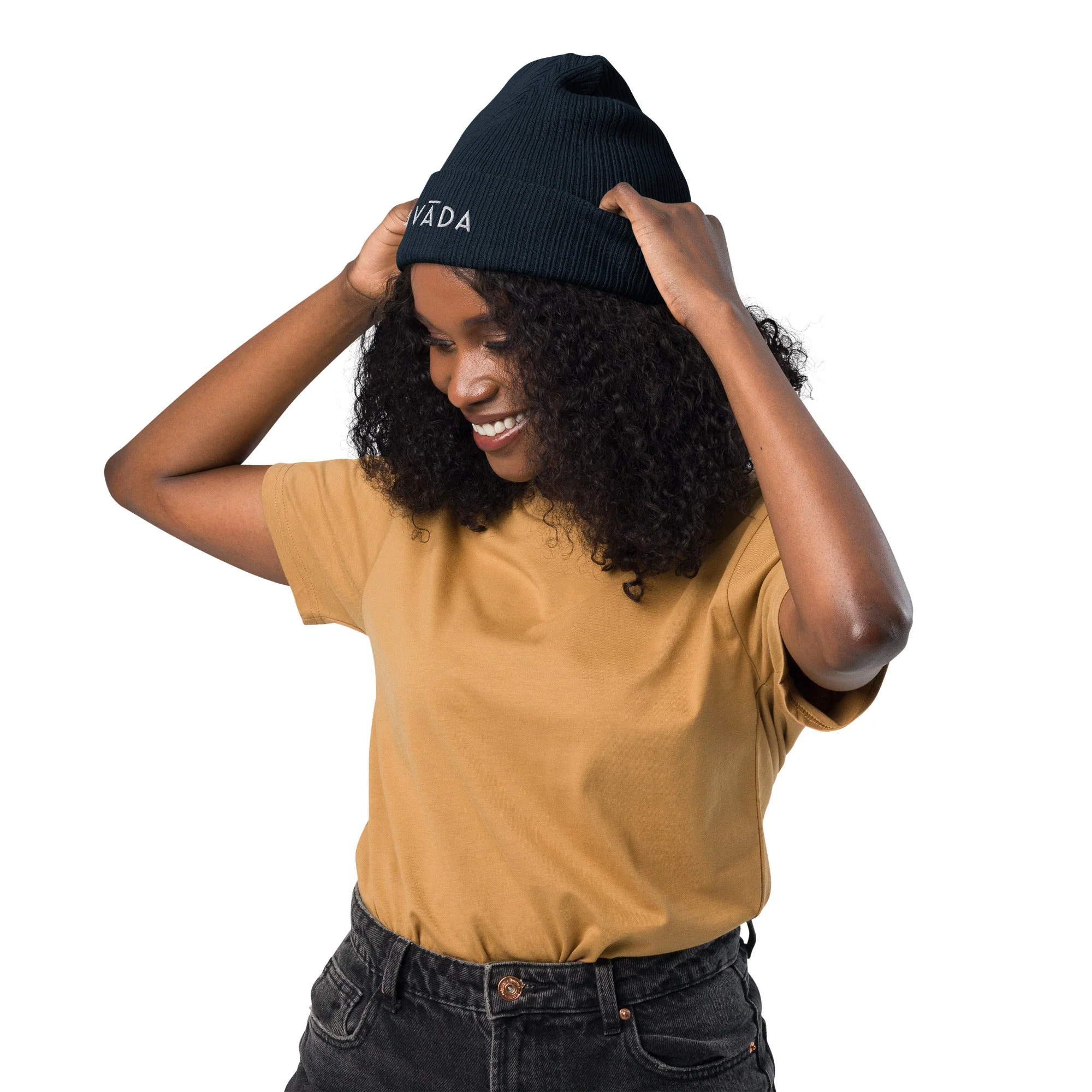 100% Organic Cotton Unisex Ribbed Beanie - Image 3