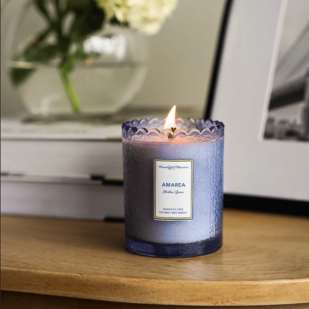 Amarea Sicilian Lemon Natural Candle 8oz Kaia Collection - Image 3