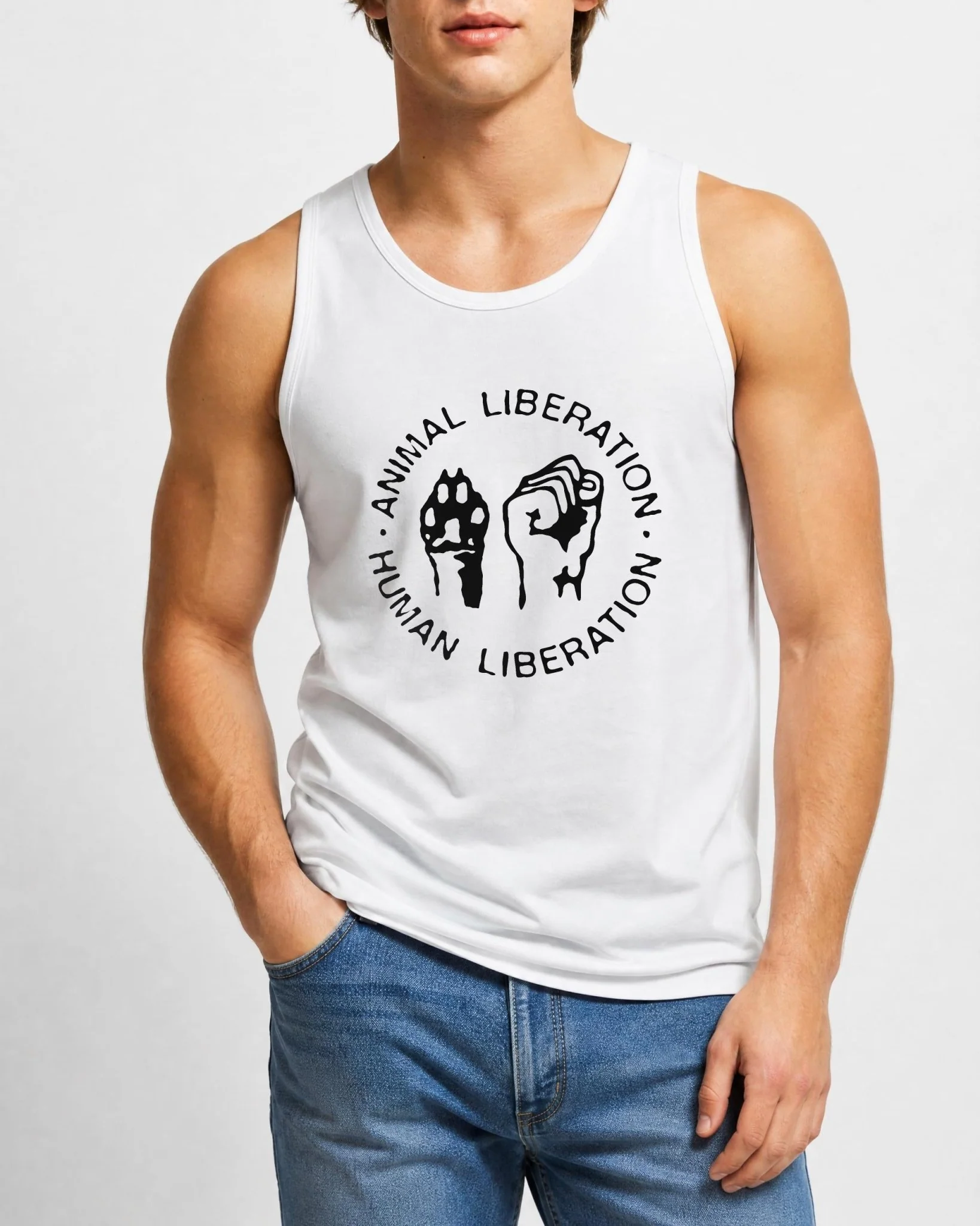 Animal Liberation Human Liberation Men's Tank Top