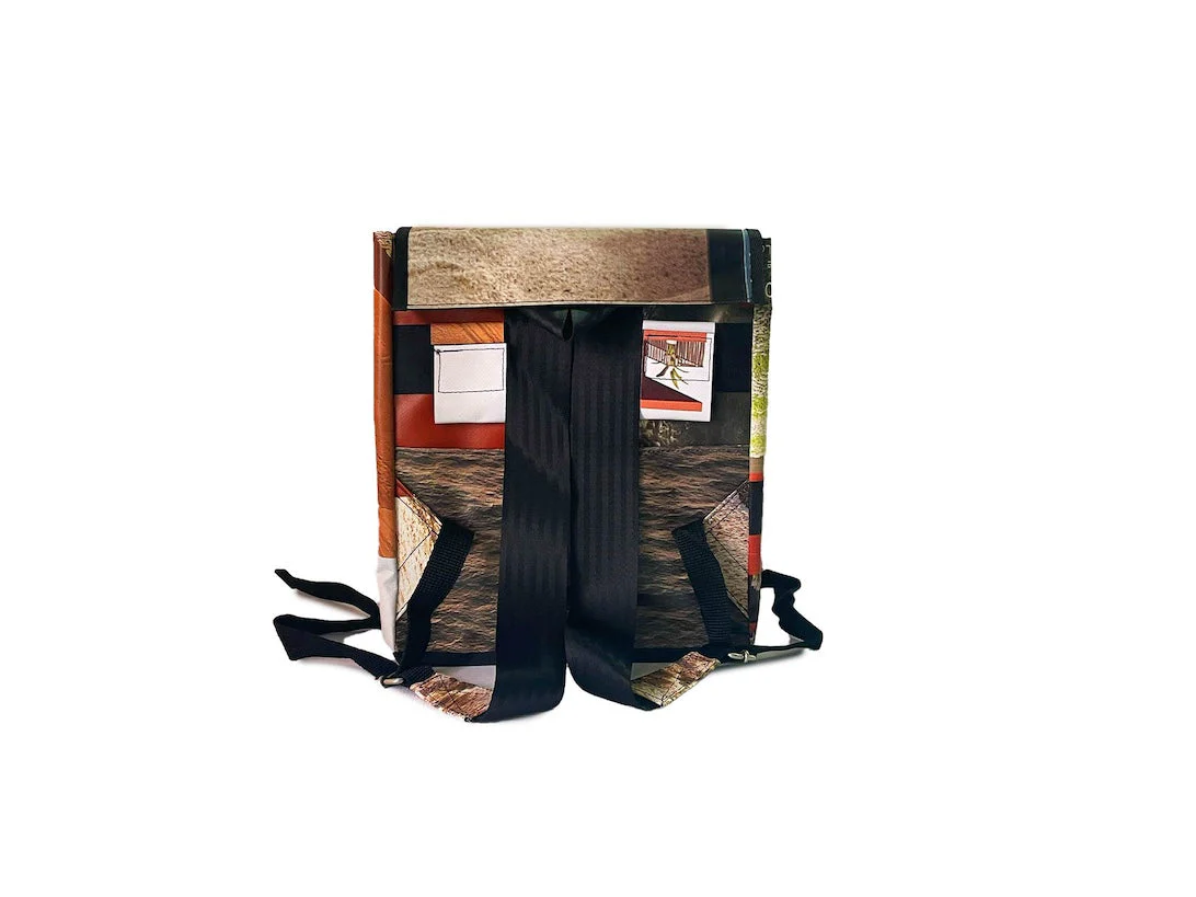 backpack XS publicity banner & yellow and brown coffee packages - Image 2