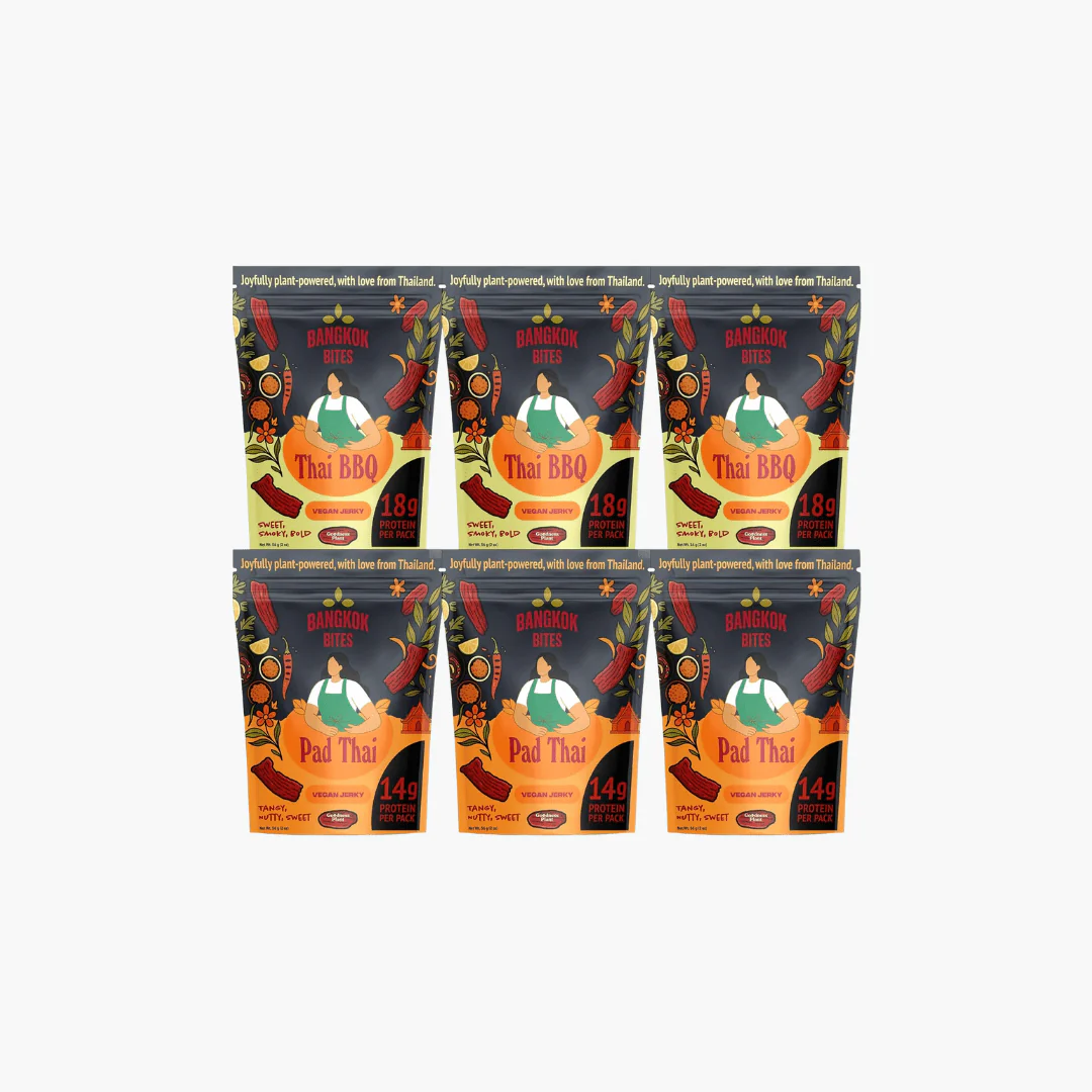Bangkok Bites Vegan Jerky, Variety Pack