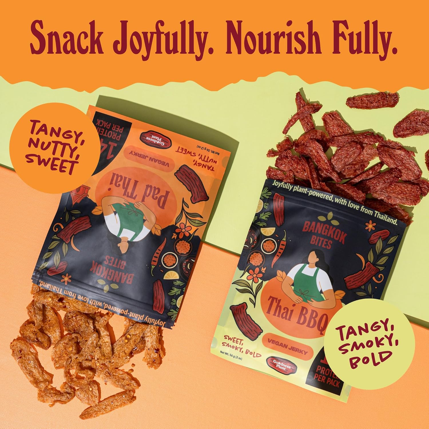 Bangkok Bites Vegan Jerky, Variety Pack - Image 4