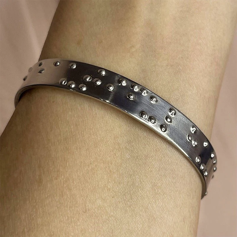 Beautiful Human Braille Cuff Bracelet - Image 4