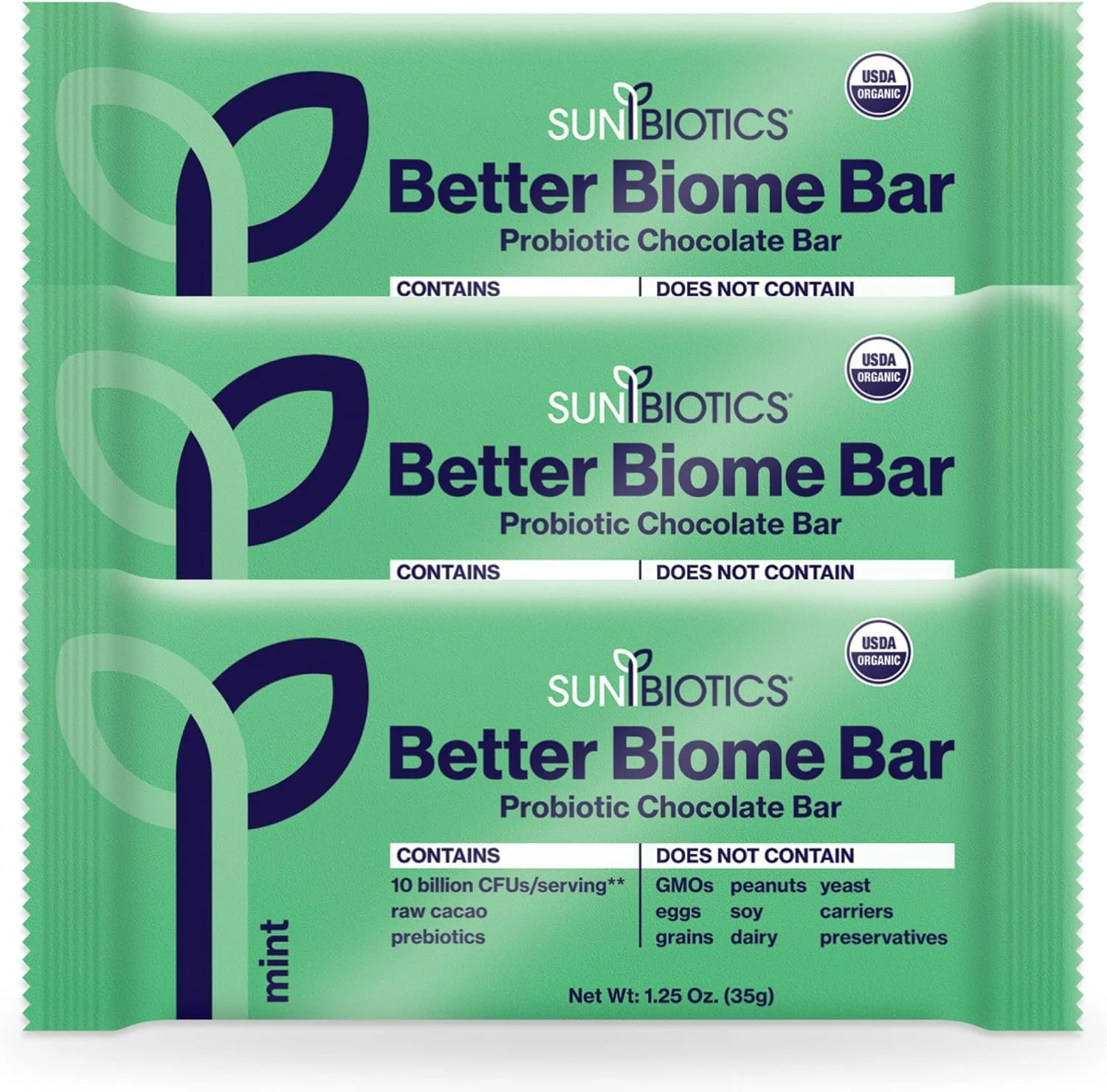 Sunbiotics Better Biome Bar - Probiotic Chocolate Bar - Mint - Image 6