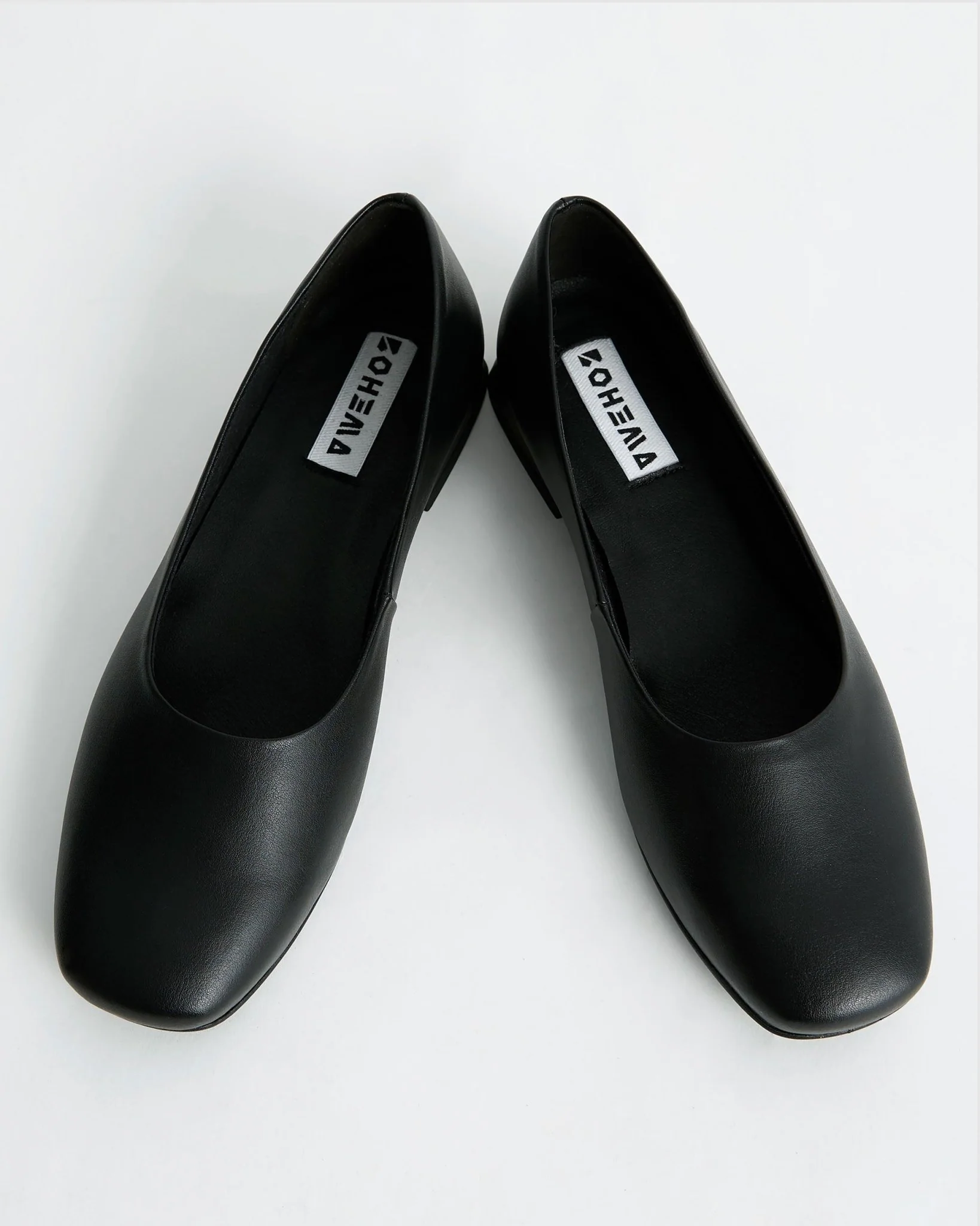Black Diana Pumps black ballerinas with a square-cut shape - Image 4