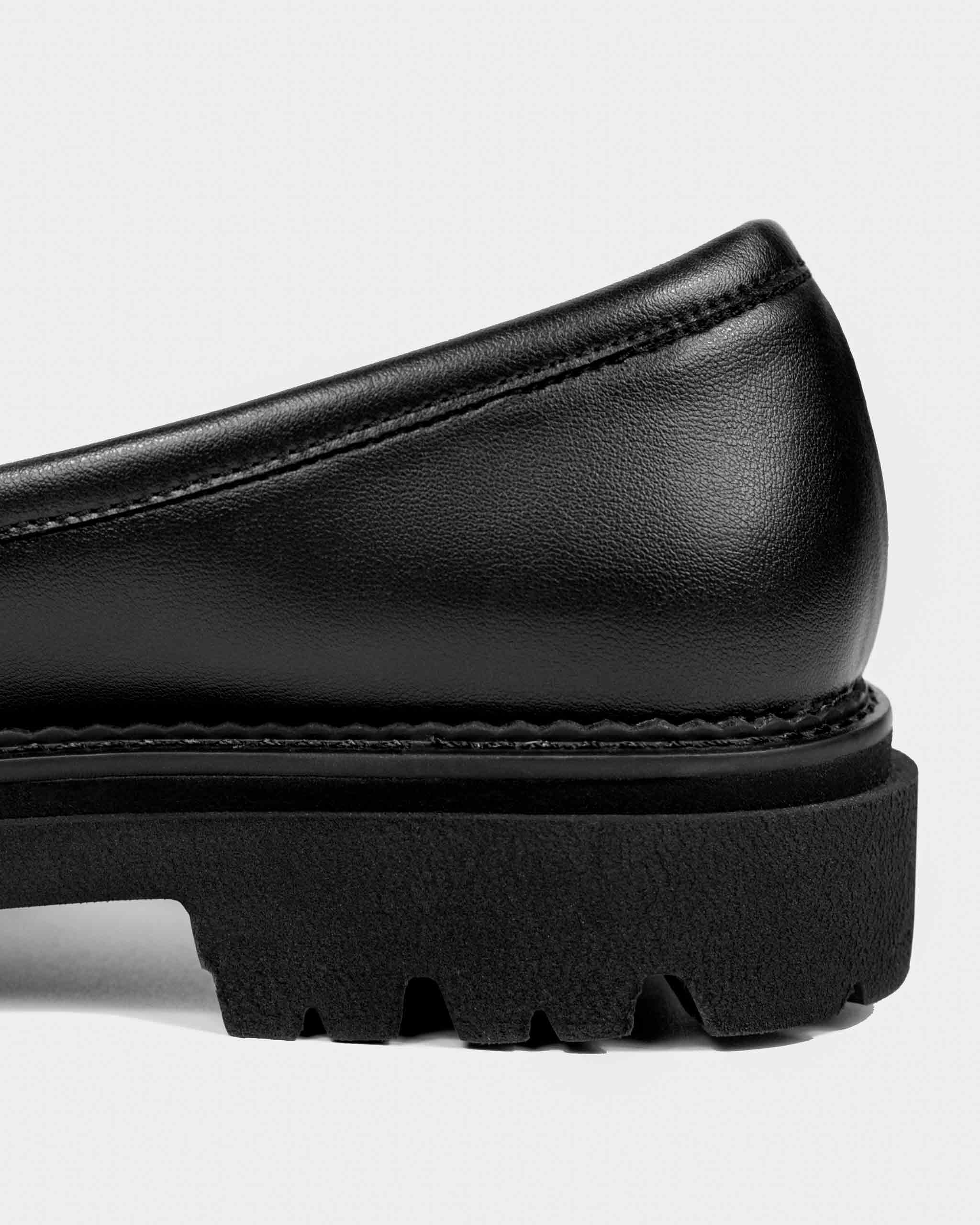 Chunky Loafers Black Grape Leather Loafers - Image 10
