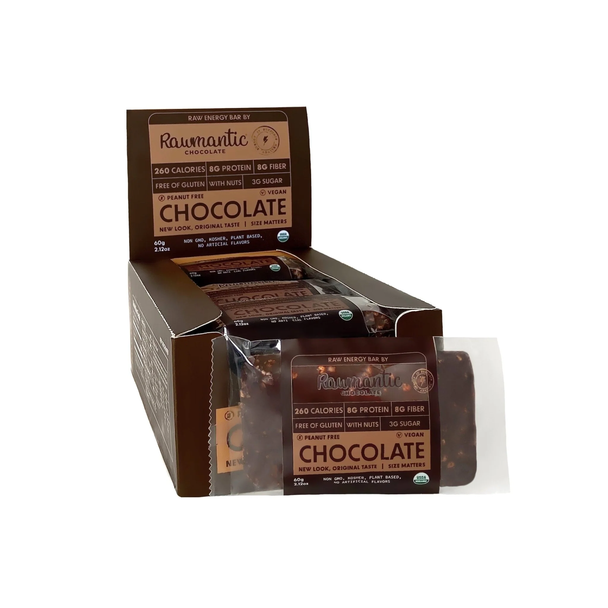 Dark Raw Chocolate Vegan Protein Bars