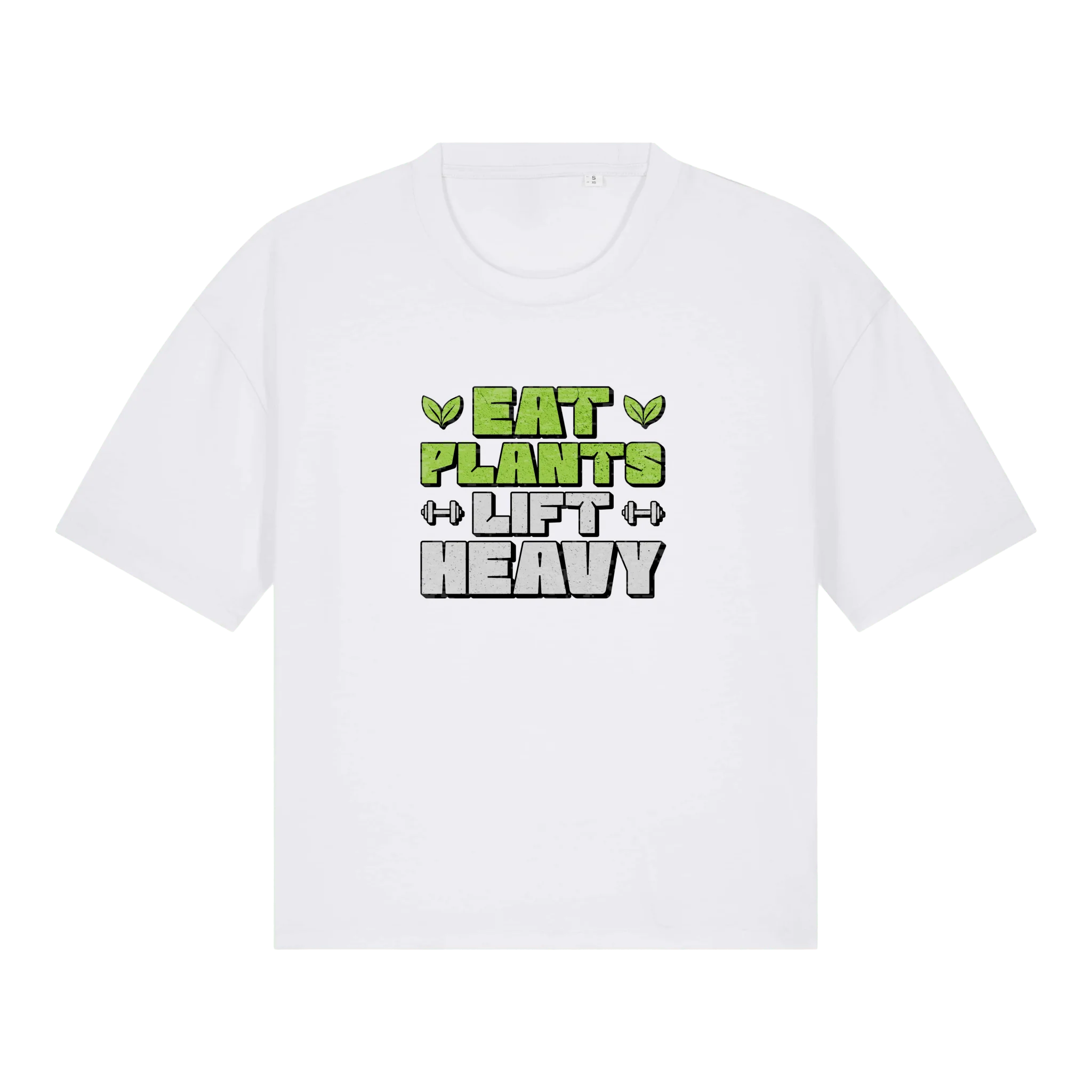 Eat Plants Lift Heavy Women's Boxy T-Shirt - Image 2