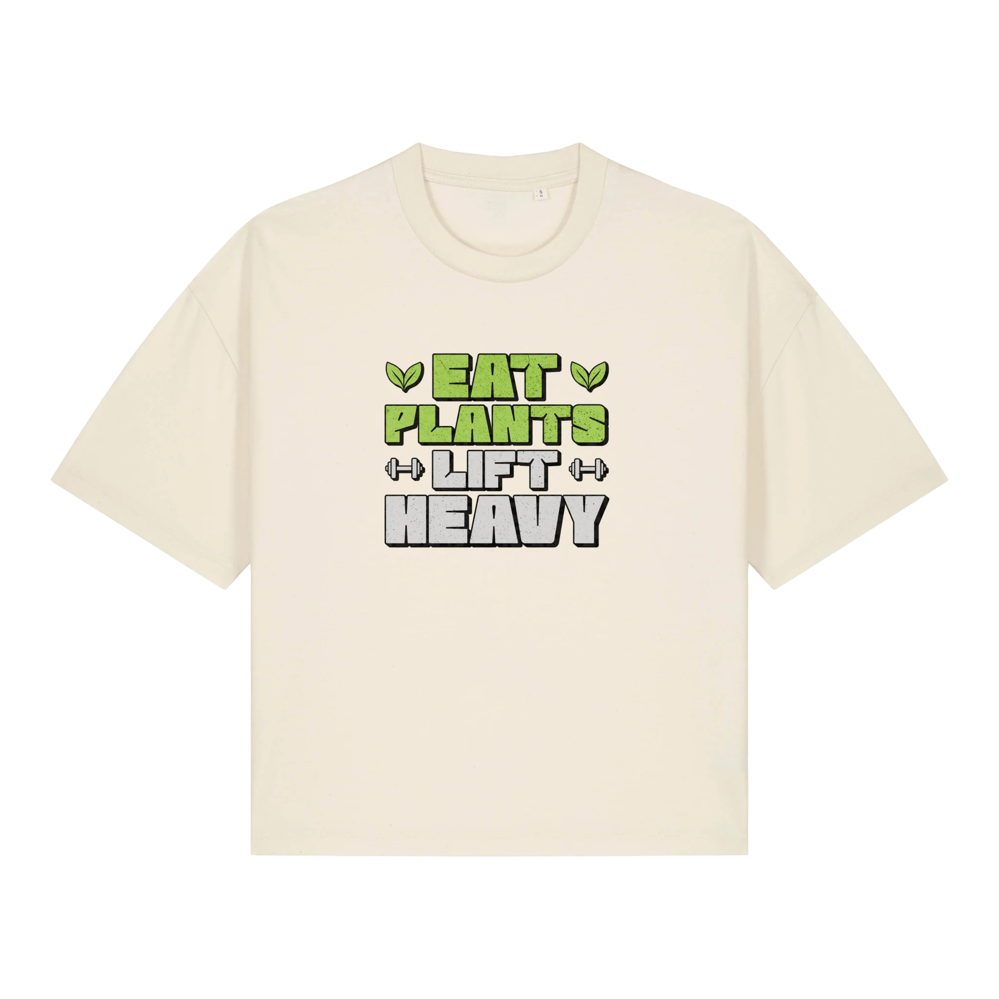 Eat Plants Lift Heavy Women's Boxy T-Shirt - Image 3
