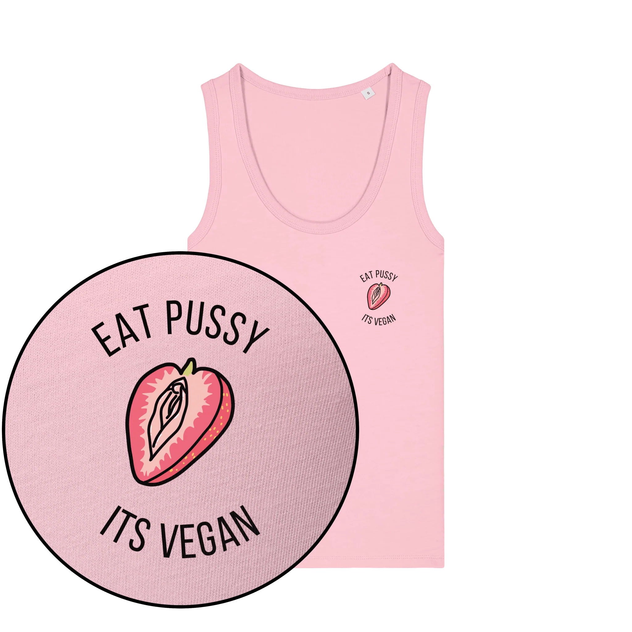 Eat Pussy It's Vegan Strawberry Women's Tank Top