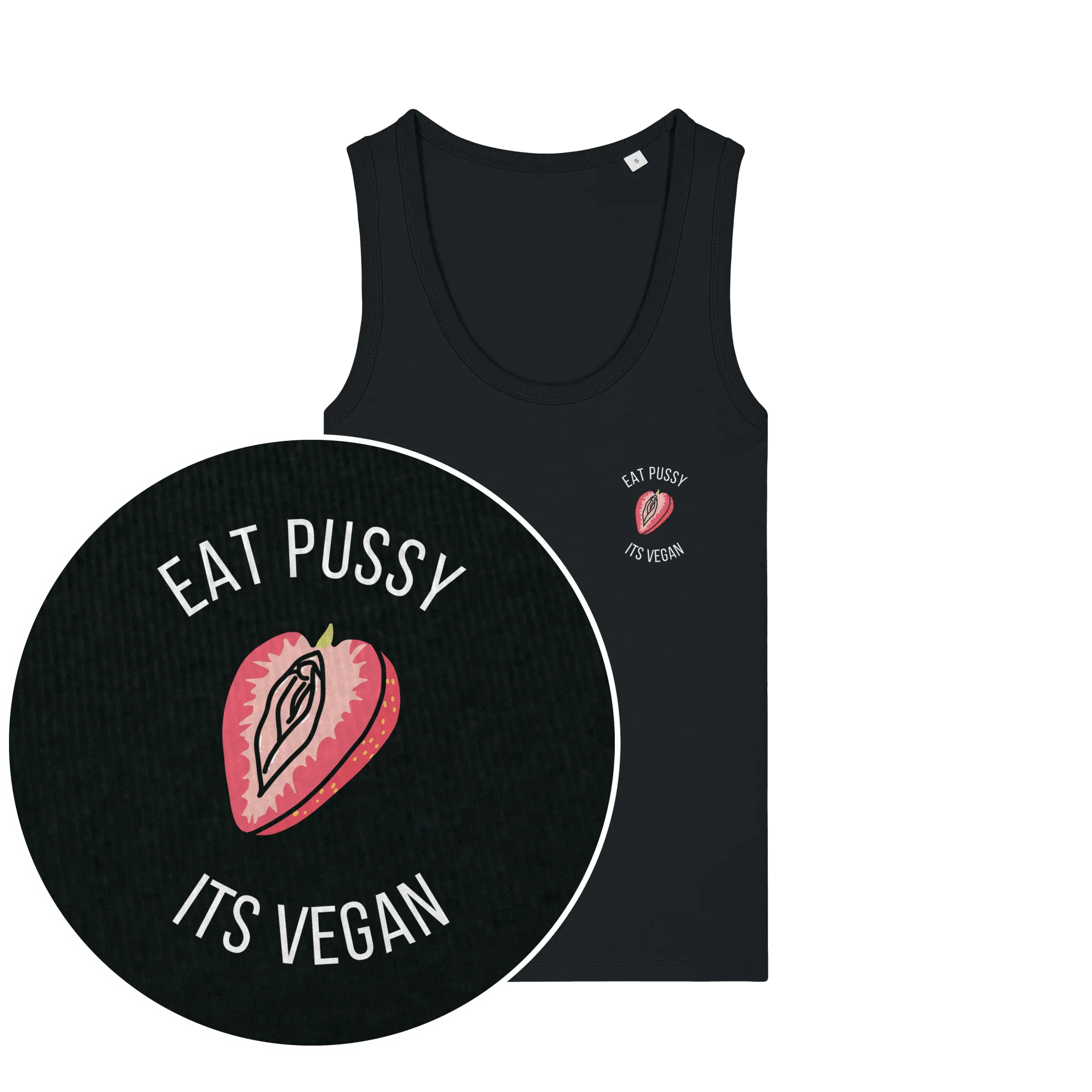 Eat Pussy It's Vegan Strawberry Women's Tank Top - Image 2