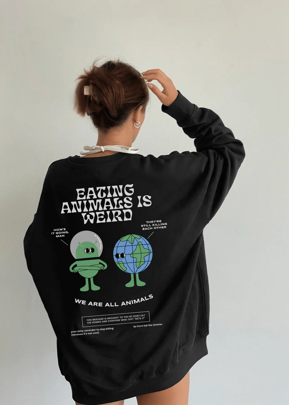 Eating Animals Is Weird Crewneck - Image 3