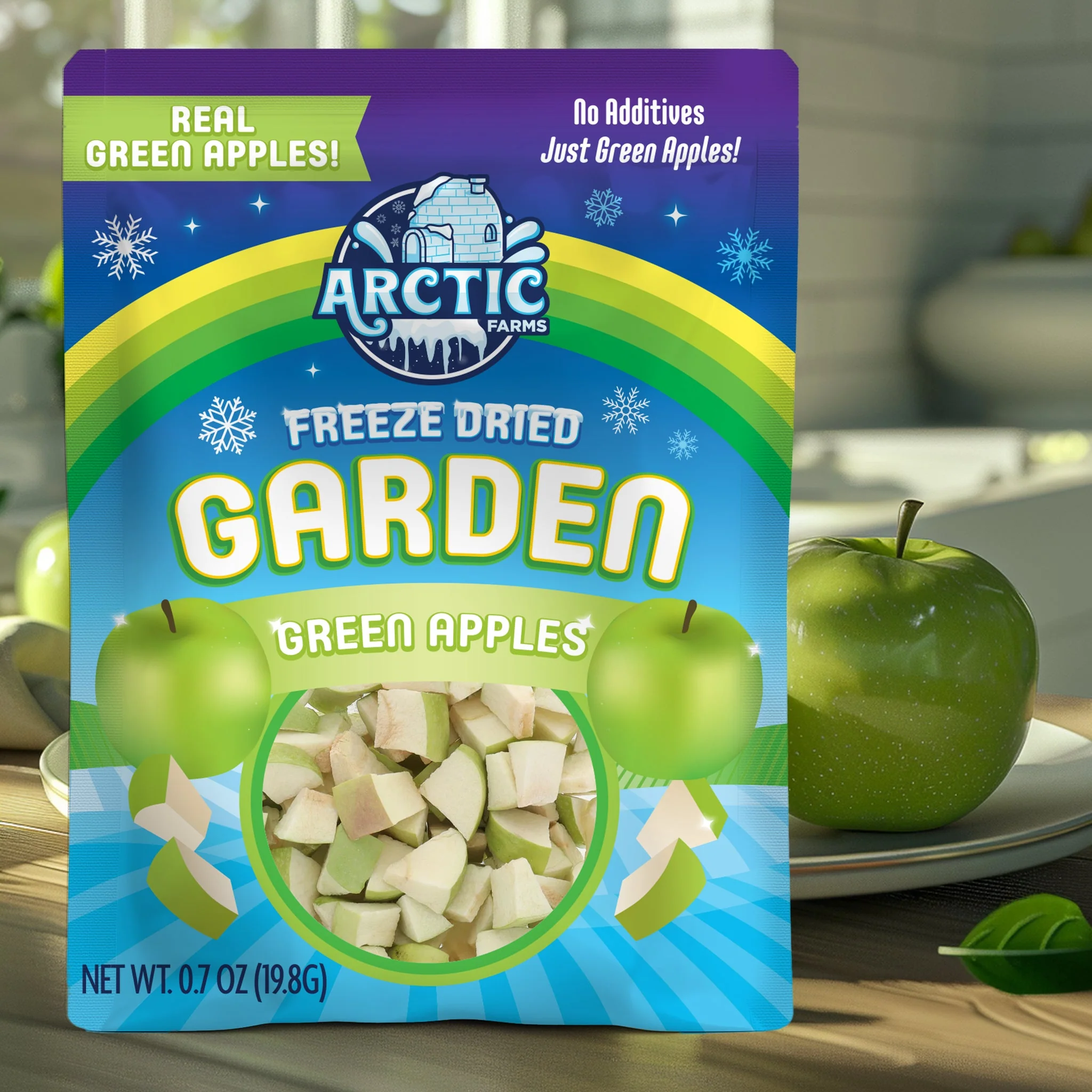 Freeze Dried Green Delicious Apple Bites - Image 3