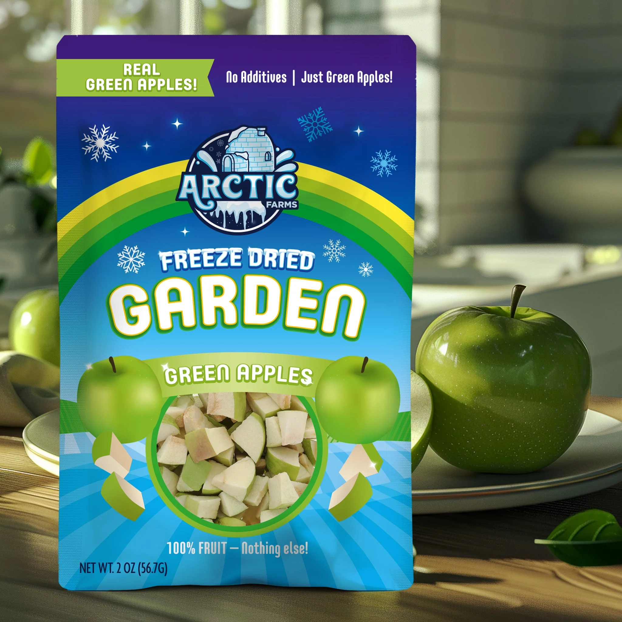 Freeze Dried Green Delicious Apple Bites - Image 5