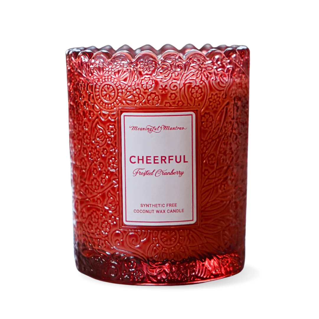 Frosted Cranberry Natural Candle 8oz Kaia Collection - Image 3