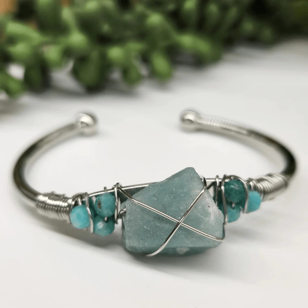 Gemstone Wire-Wrapped Bracelet - Image 2
