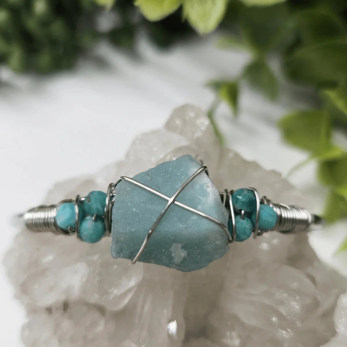 Gemstone Wire-Wrapped Bracelet - Image 4
