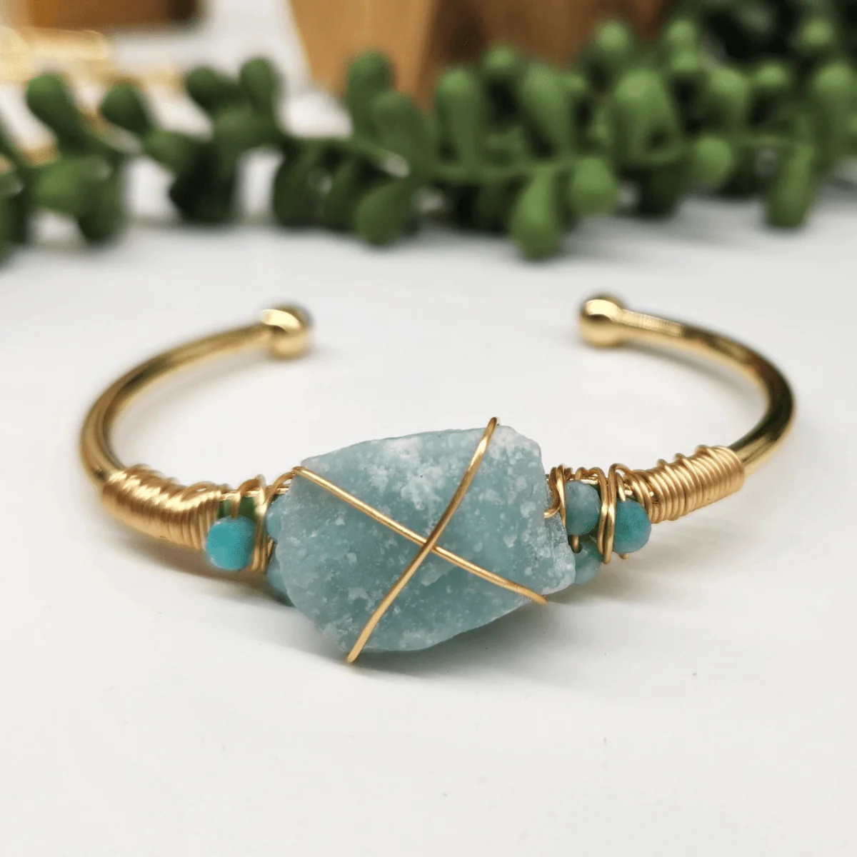 Gemstone Wire-Wrapped Bracelet - Image 5