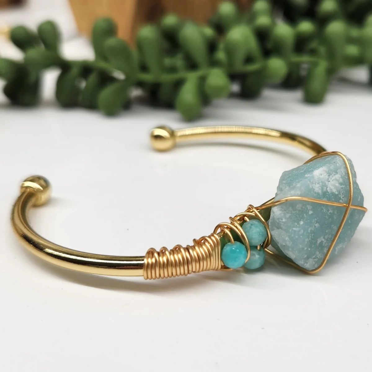 Gemstone Wire-Wrapped Bracelet - Image 6