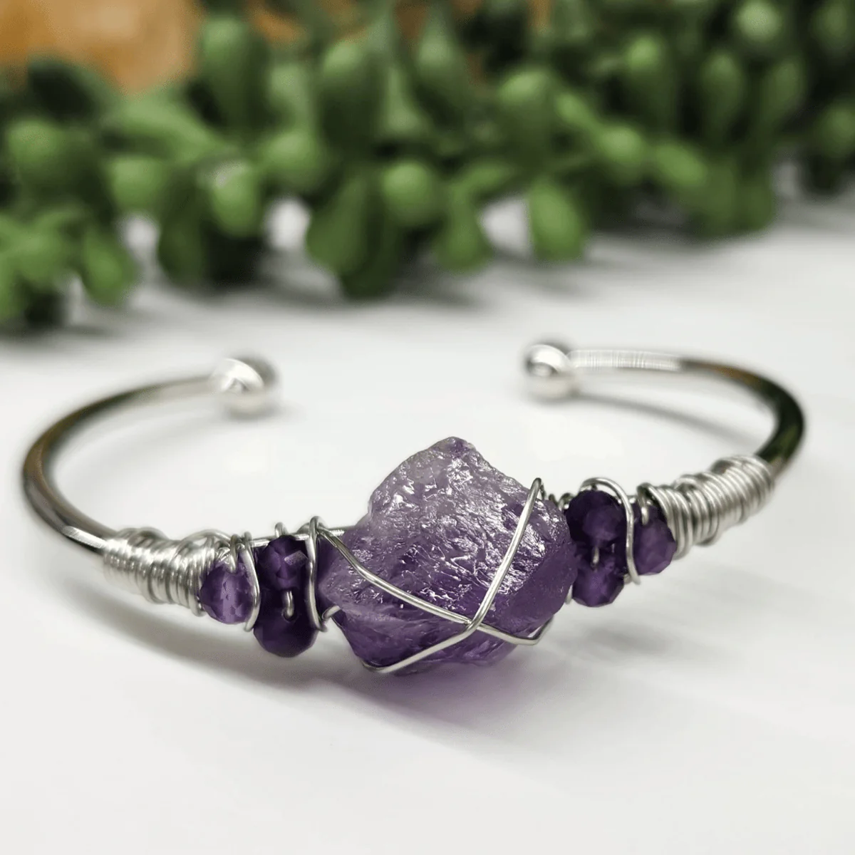 Gemstone Wire-Wrapped Bracelet - Image 8
