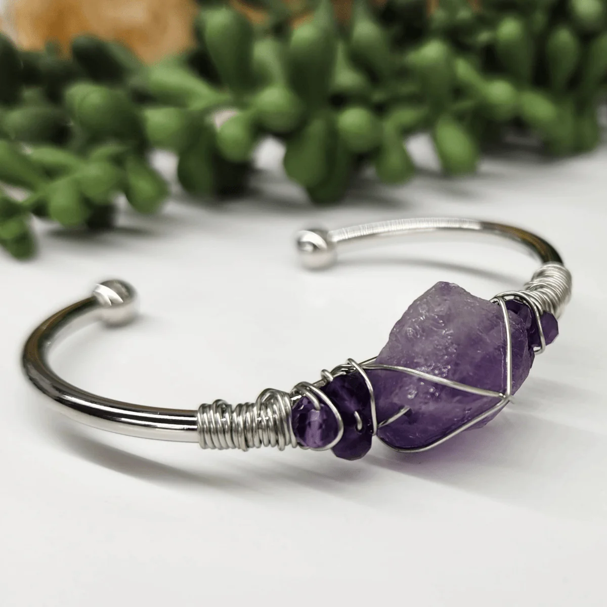 Gemstone Wire-Wrapped Bracelet - Image 9