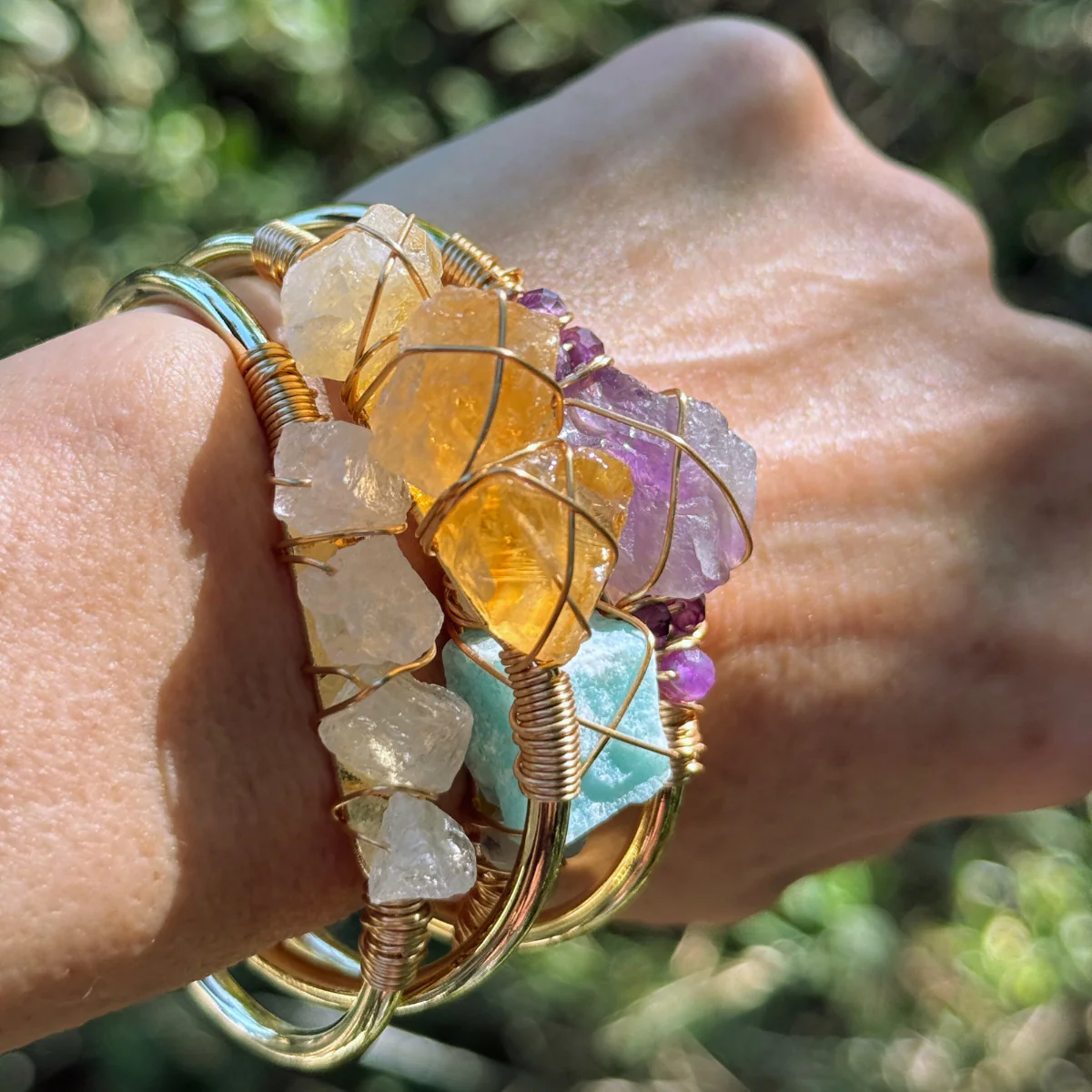 Gemstone Wire-Wrapped Bracelet - Image 93