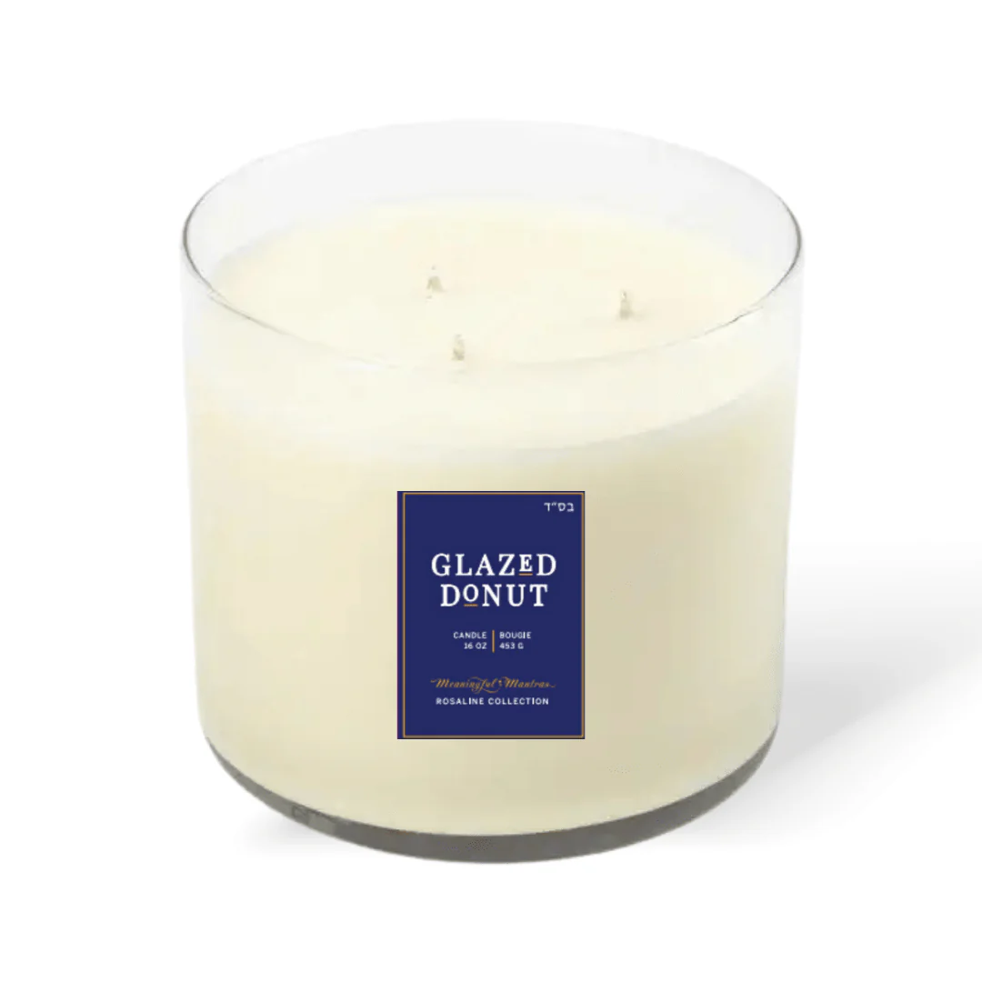 Glazed Donut Natural Candle 16oz 3-Wick - Image 3