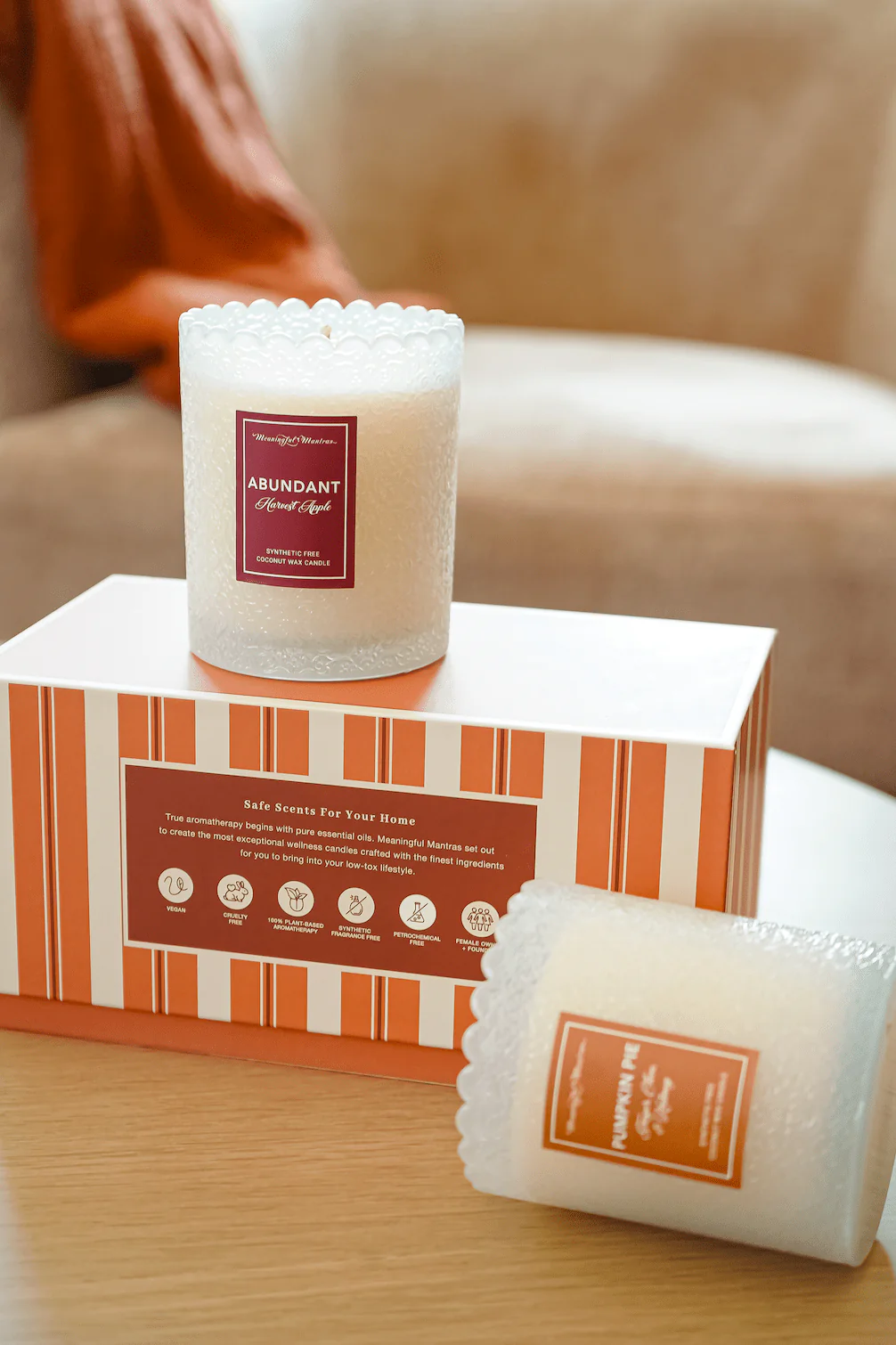 Harvest Apple Natural Candle 8oz Kaia Collection - Image 3