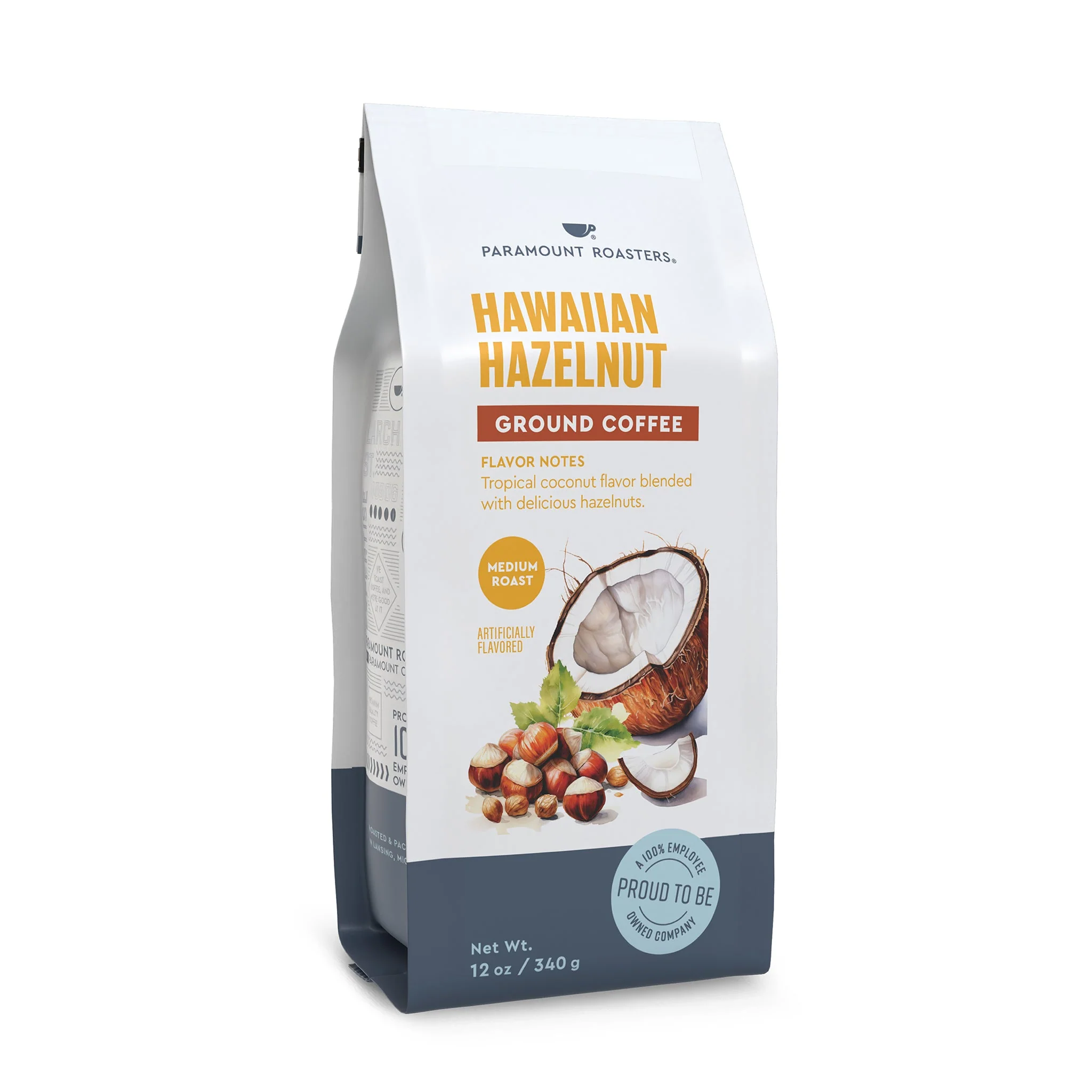 Hawaiian Hazelnut 12oz Flavored Ground Coffee - Image 2