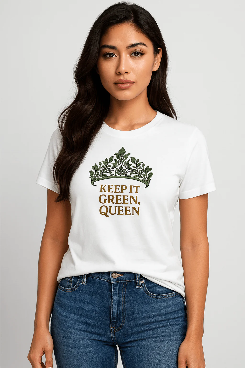 'Keep It Green, Queen' Premium 100% Cotton T-Shirt