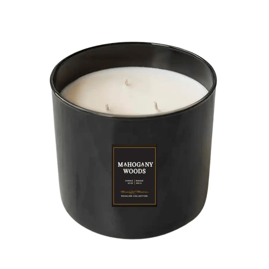 Mahogany Woods Natural 3-Wick Candle - Image 2