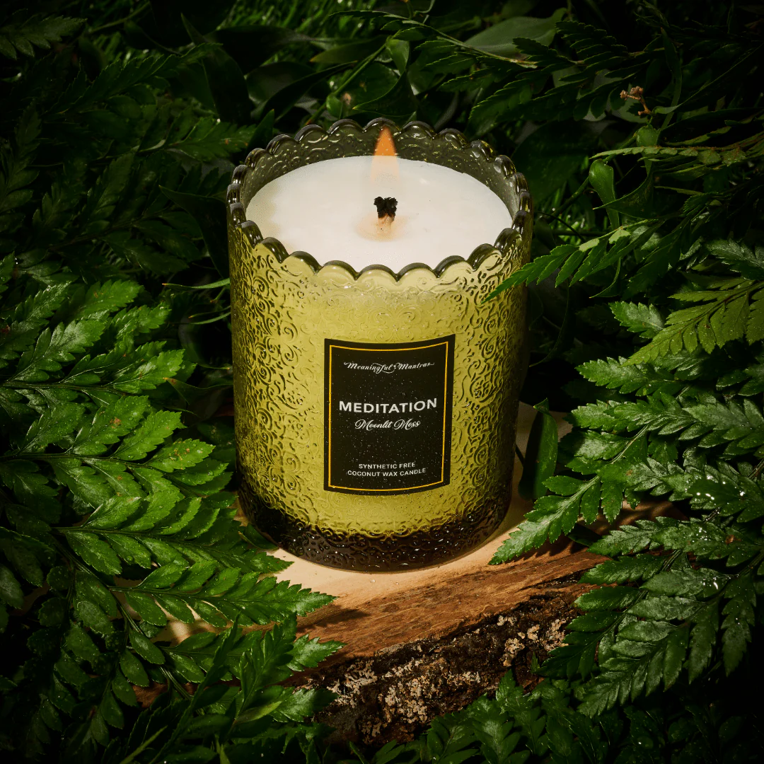 Meditation Moonlit Moss Natural Candle 8oz Kaia Collection - Image 2
