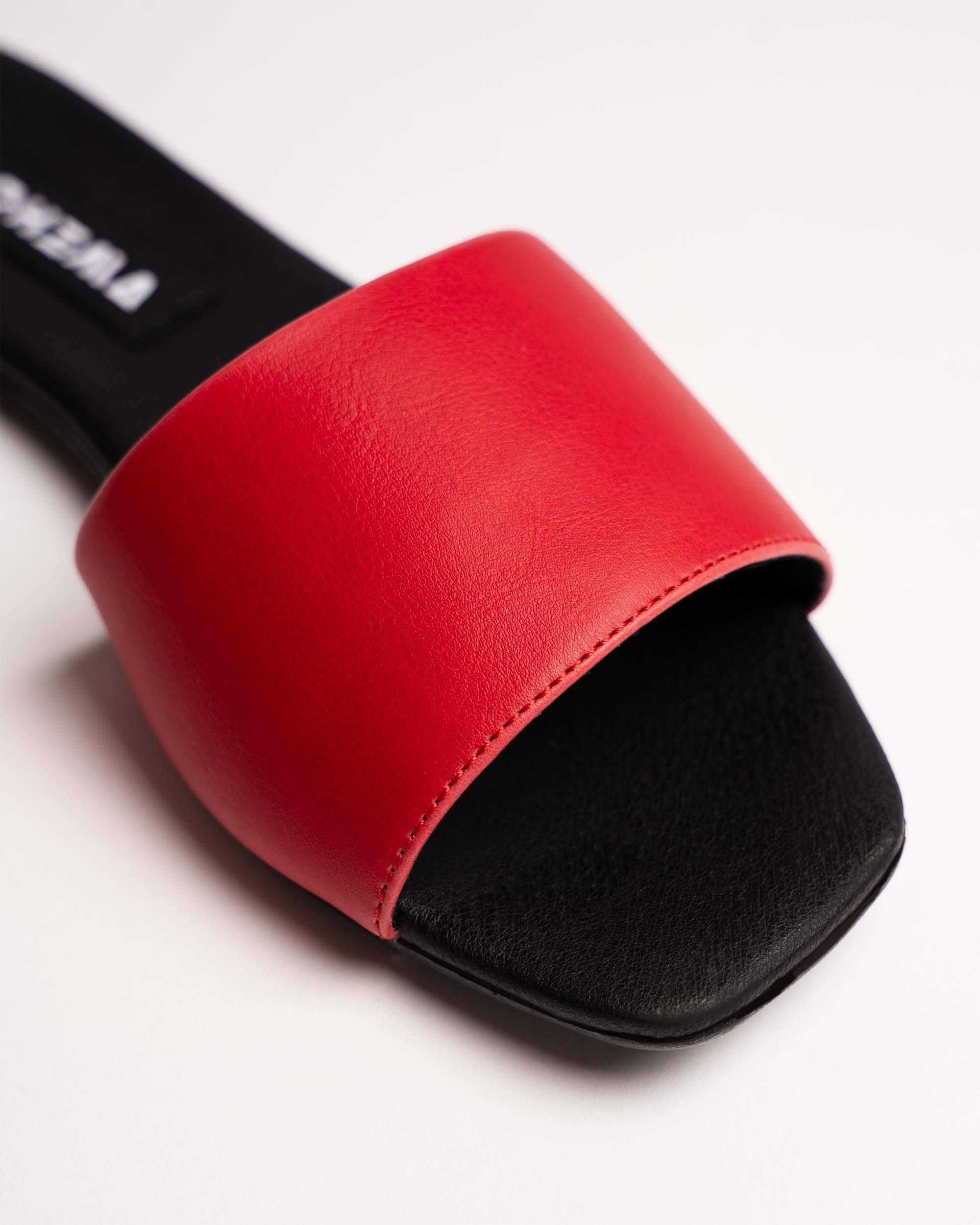 Mellow Slides Red vegan slides made of corn leather - Image 6