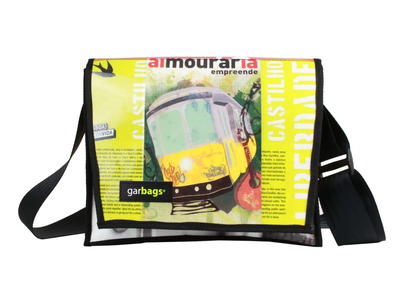 messenger bag M banner *lisbon exclusive* tram green