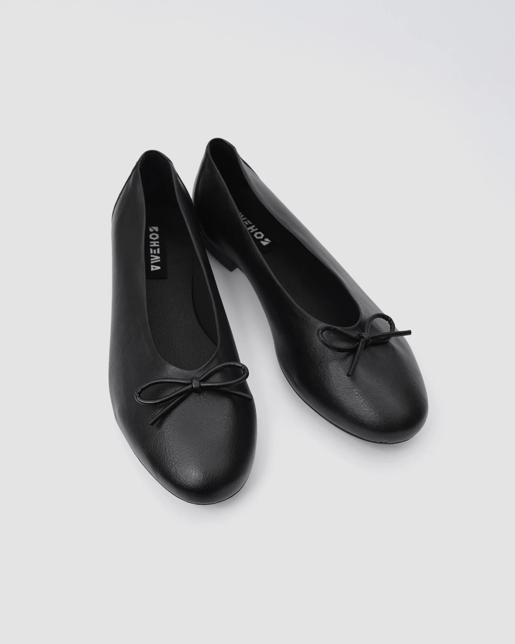 Mossy Pumps Black ballet flats with a bow - Image 4