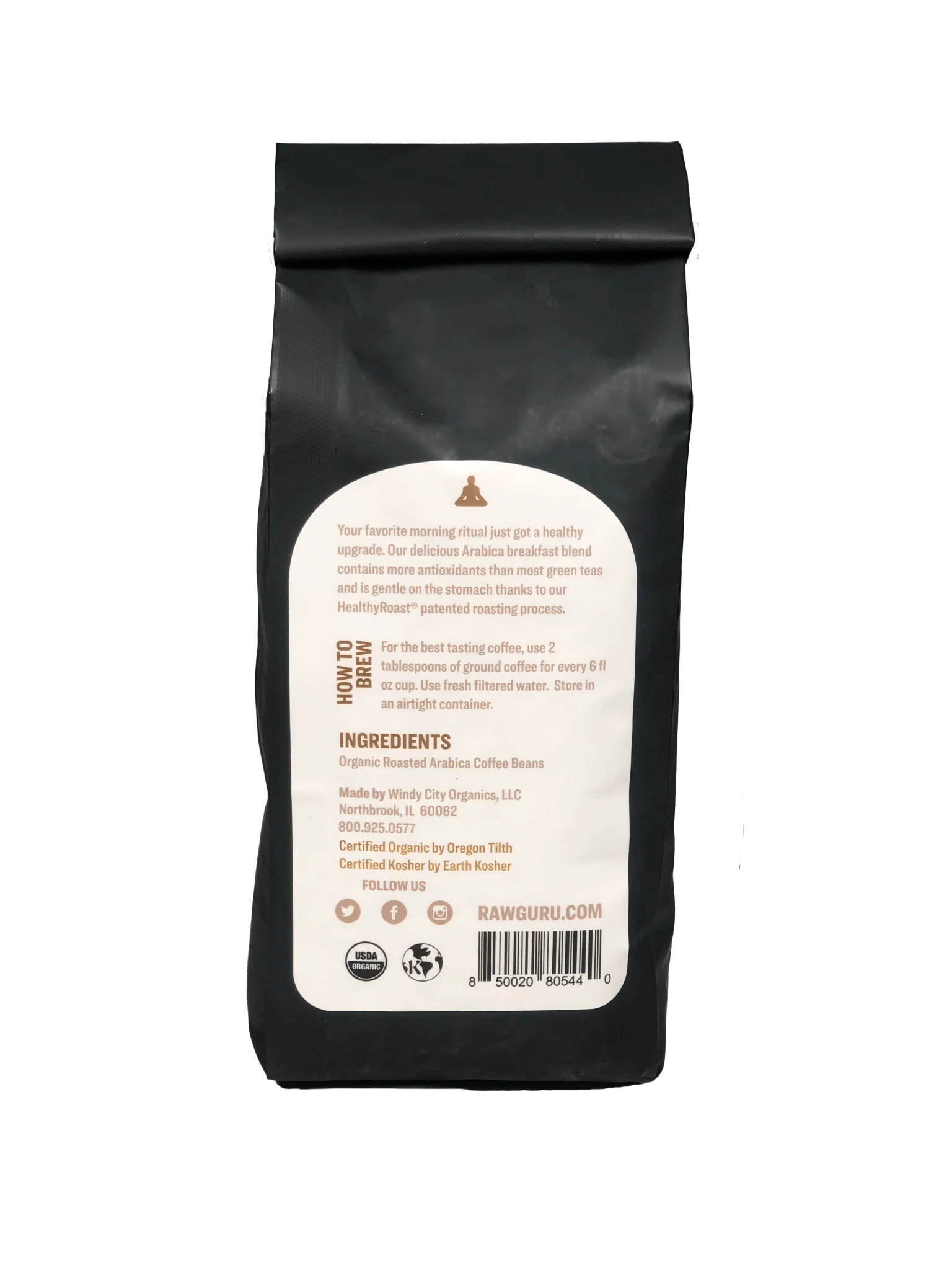 Organic Antioxidant Coffee Breakfast Blend | Whole Bean | 12oz - Image 2