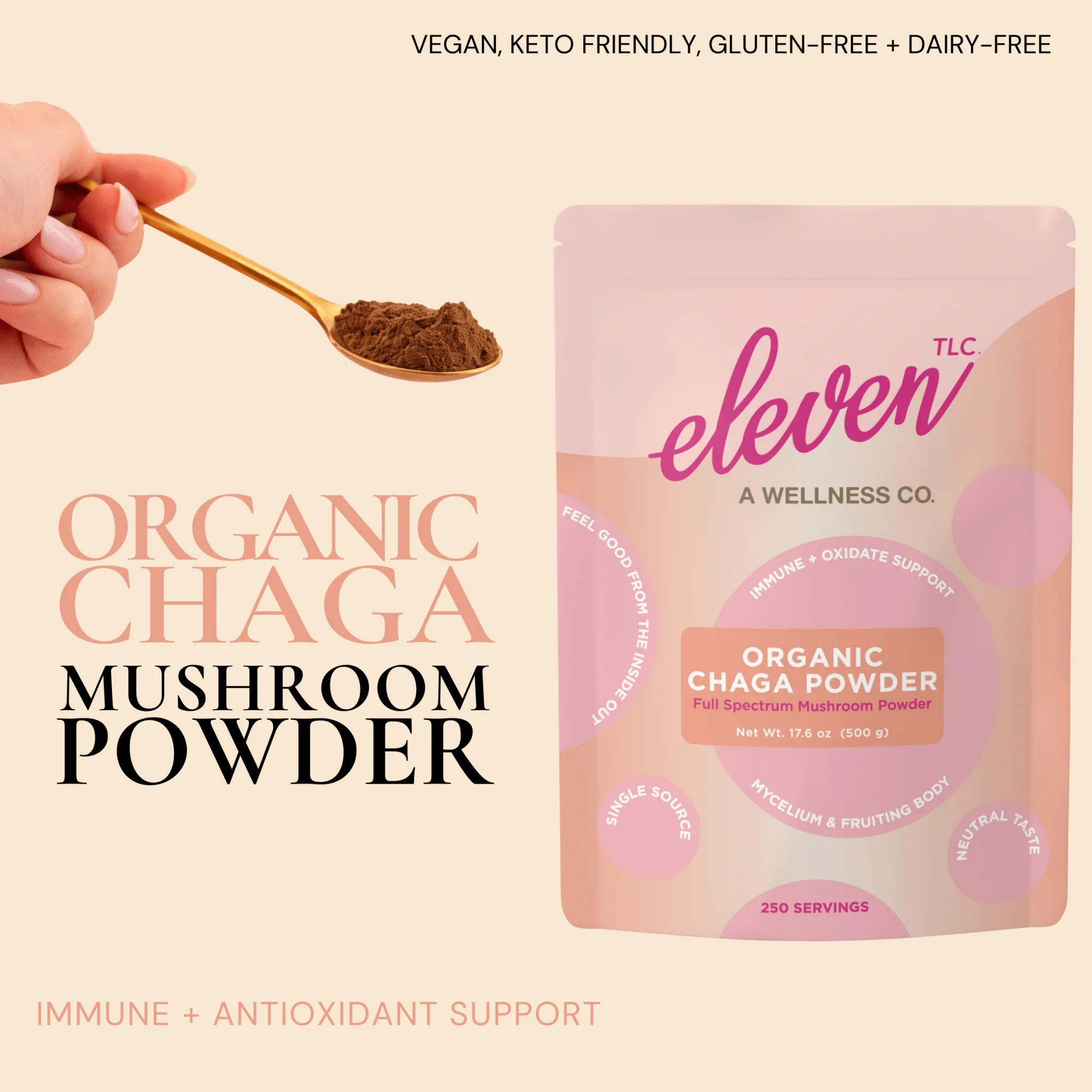 Organic Chaga Mushroom Powder — Foodservice 500g - Image 2
