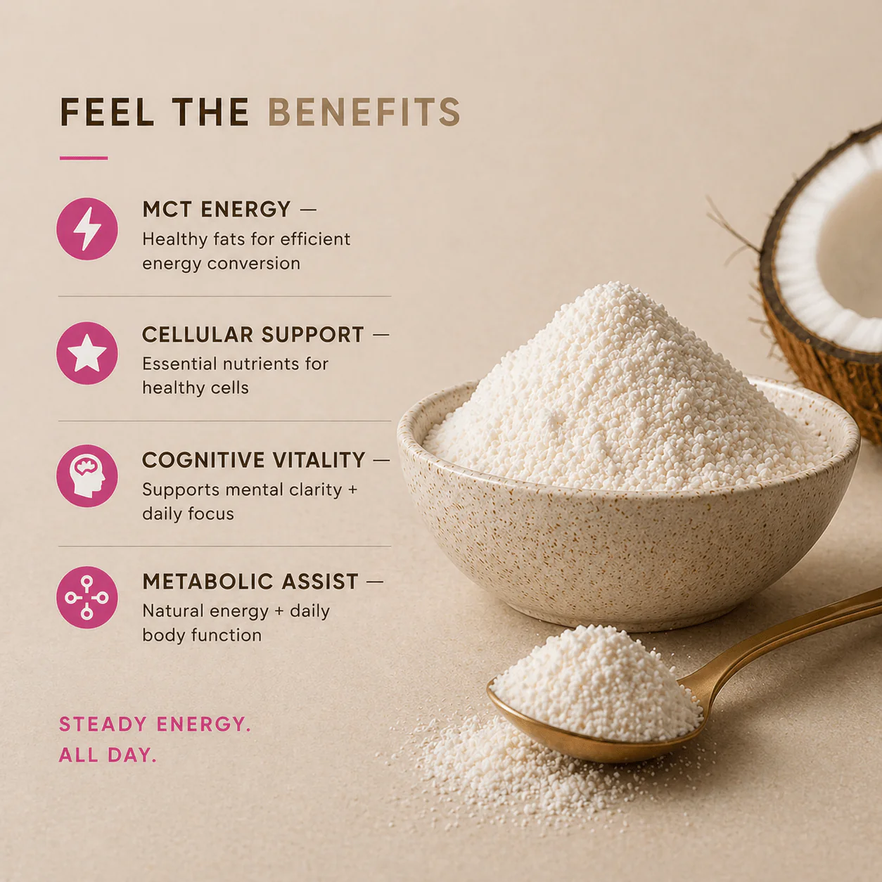Organic Coconut Milk Powder: Superfood | 500g (250 Servings) - Image 6