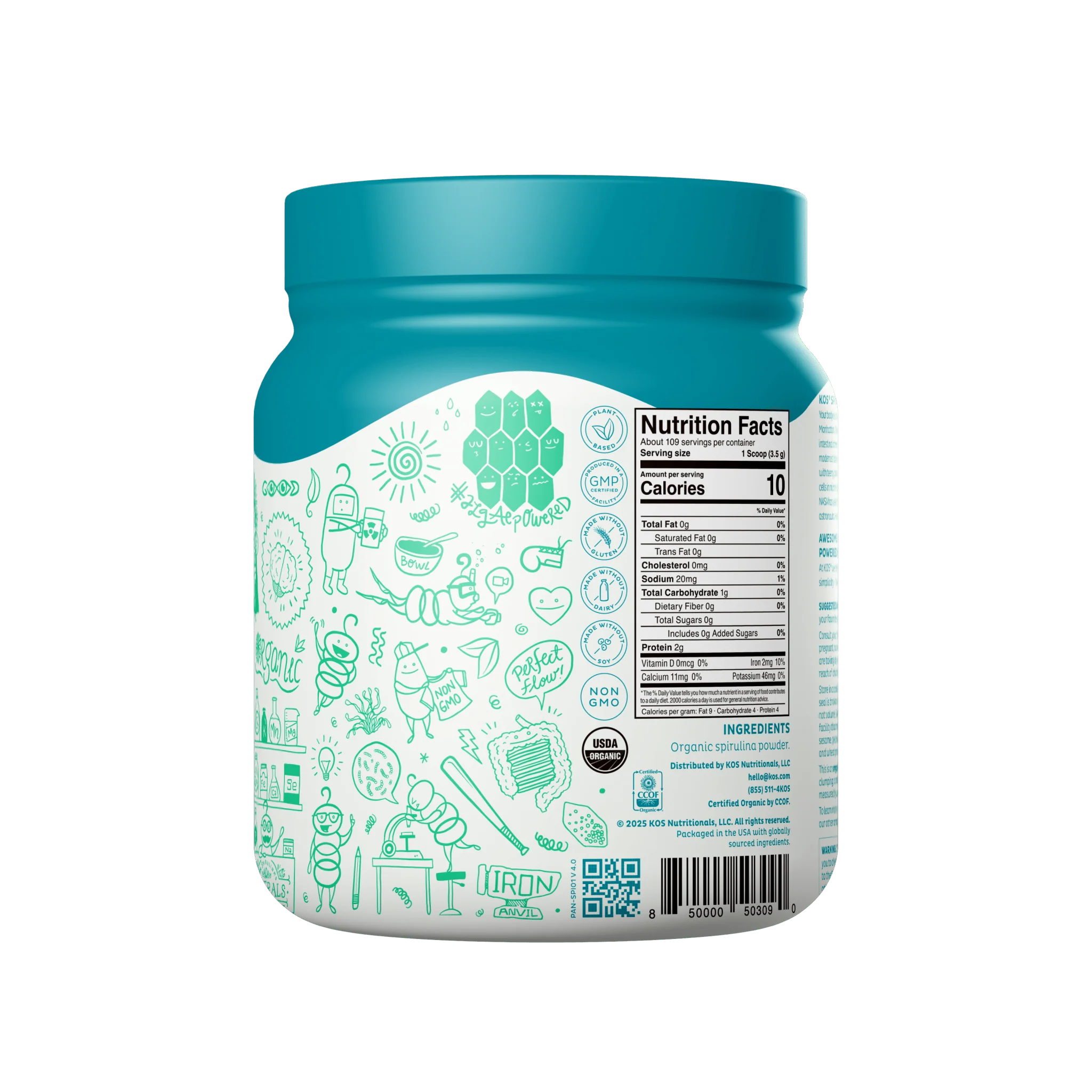 Organic Spirulina Powder, 109 Servings - Image 2