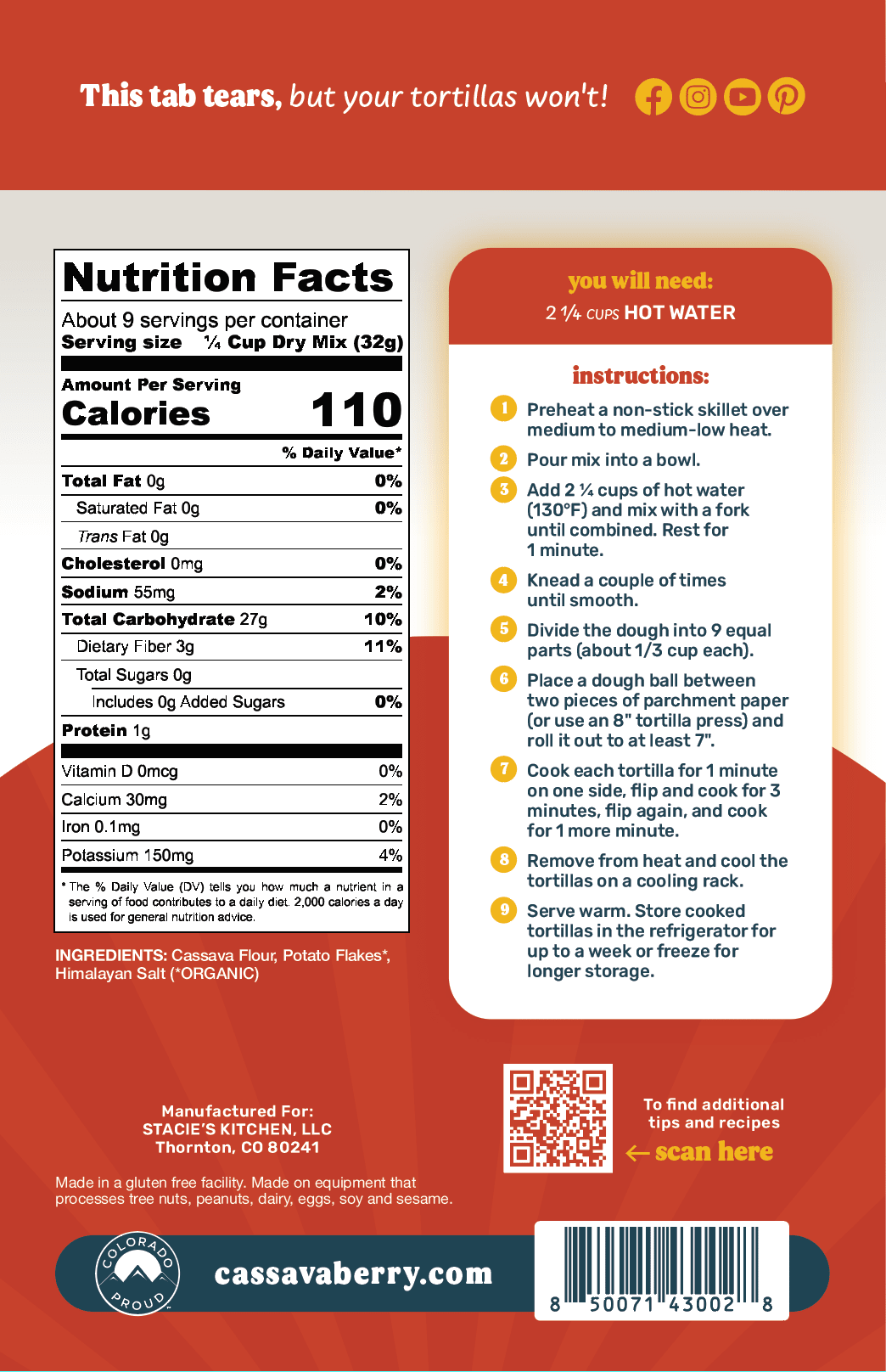 Gluten-Free Flour Tortilla Mix | Grain-Free - Image 3