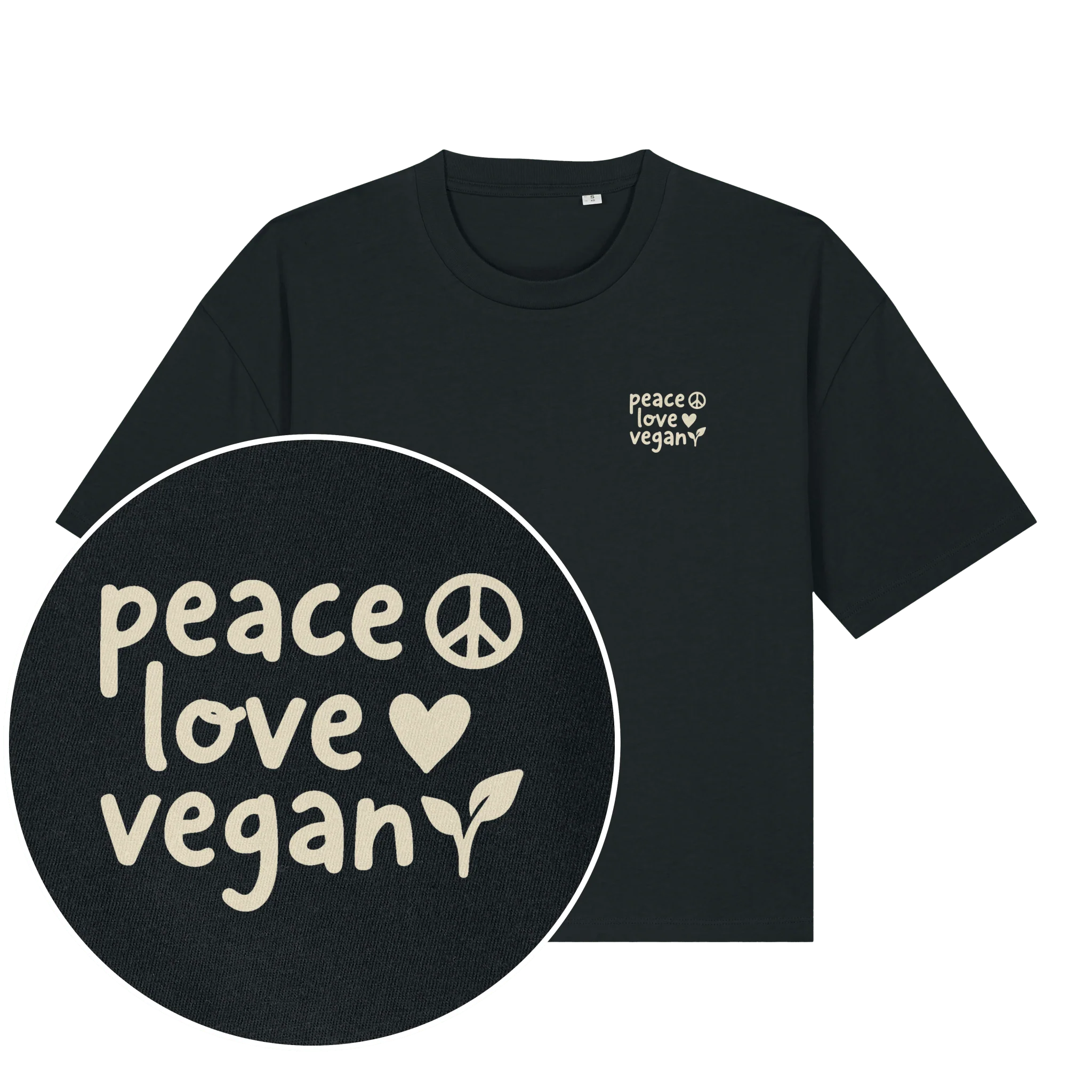 Peace Love Vegan Women's Boxy T-Shirt