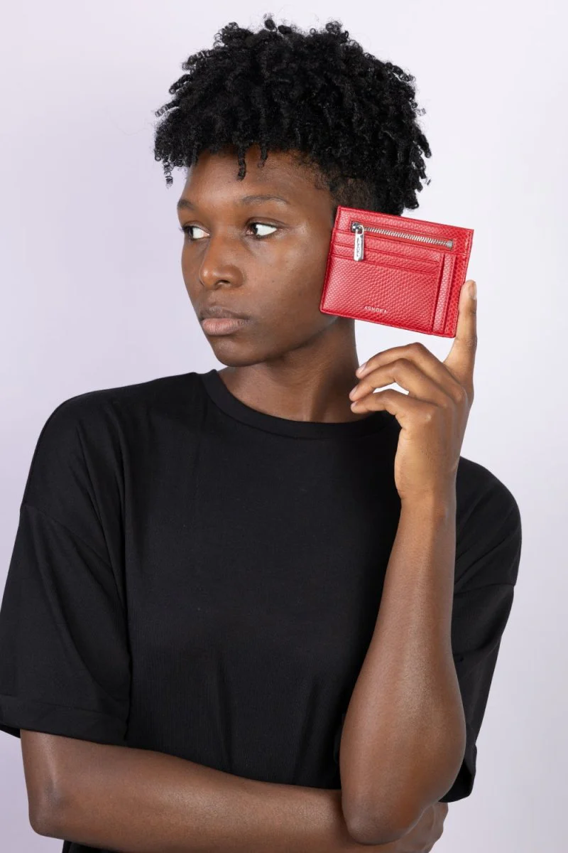 Zipped Uppeal™ Red Lizard Card Holder - Image 3