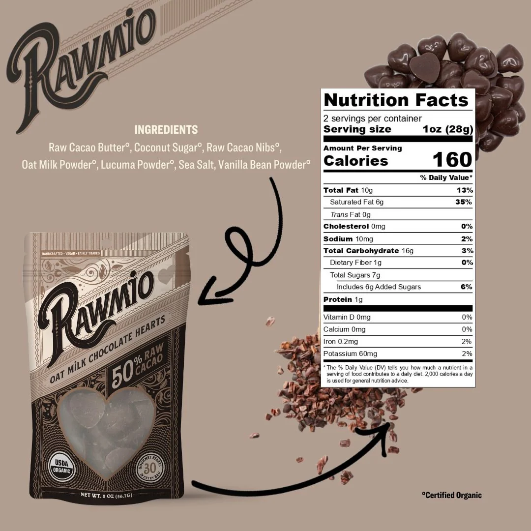 Raw Oat Milk Chocolate Hearts - Image 4