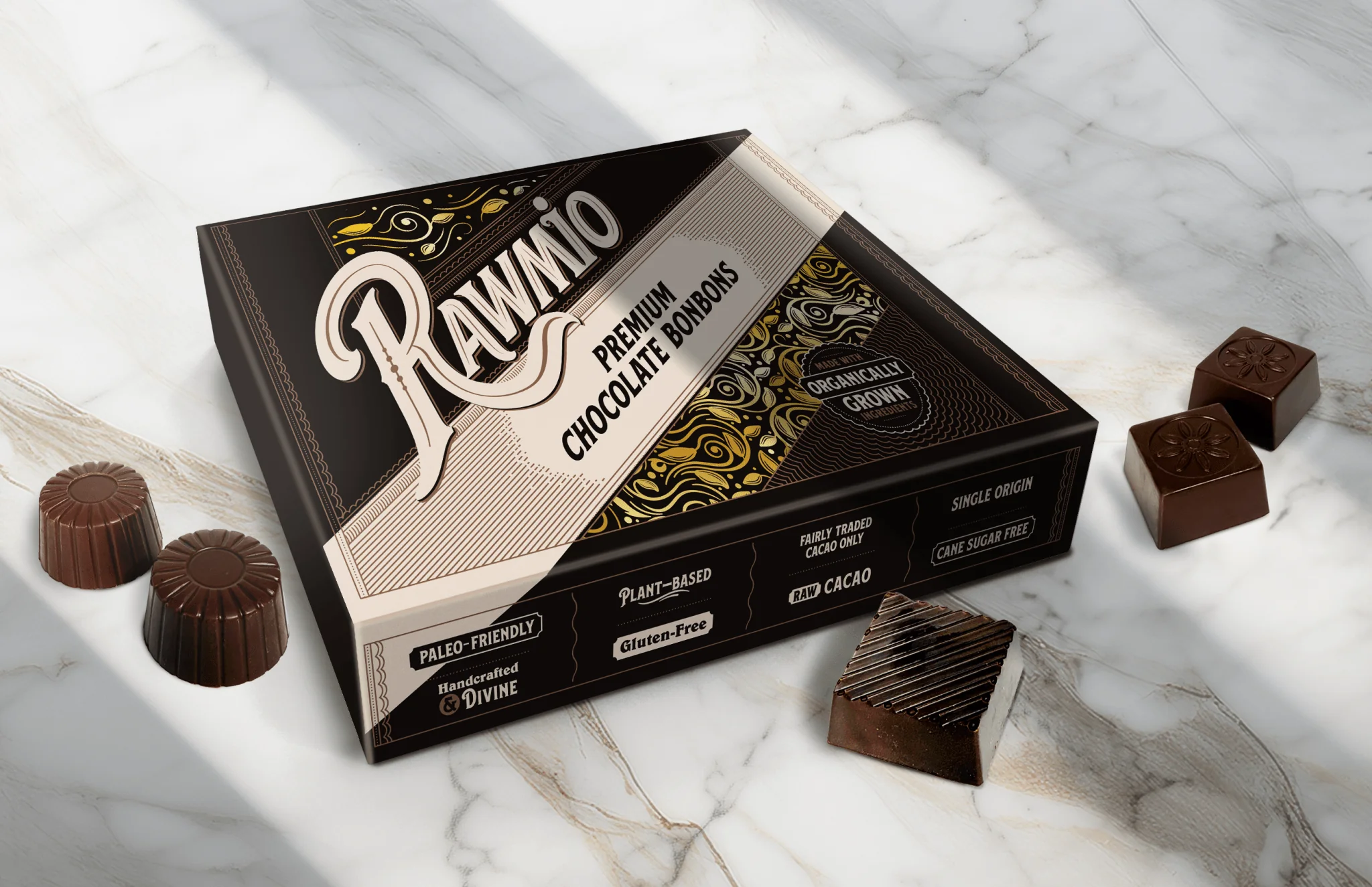 Rawmio Coconut Milk Chocolate Bonbons, 6 Bonbons - Image 6