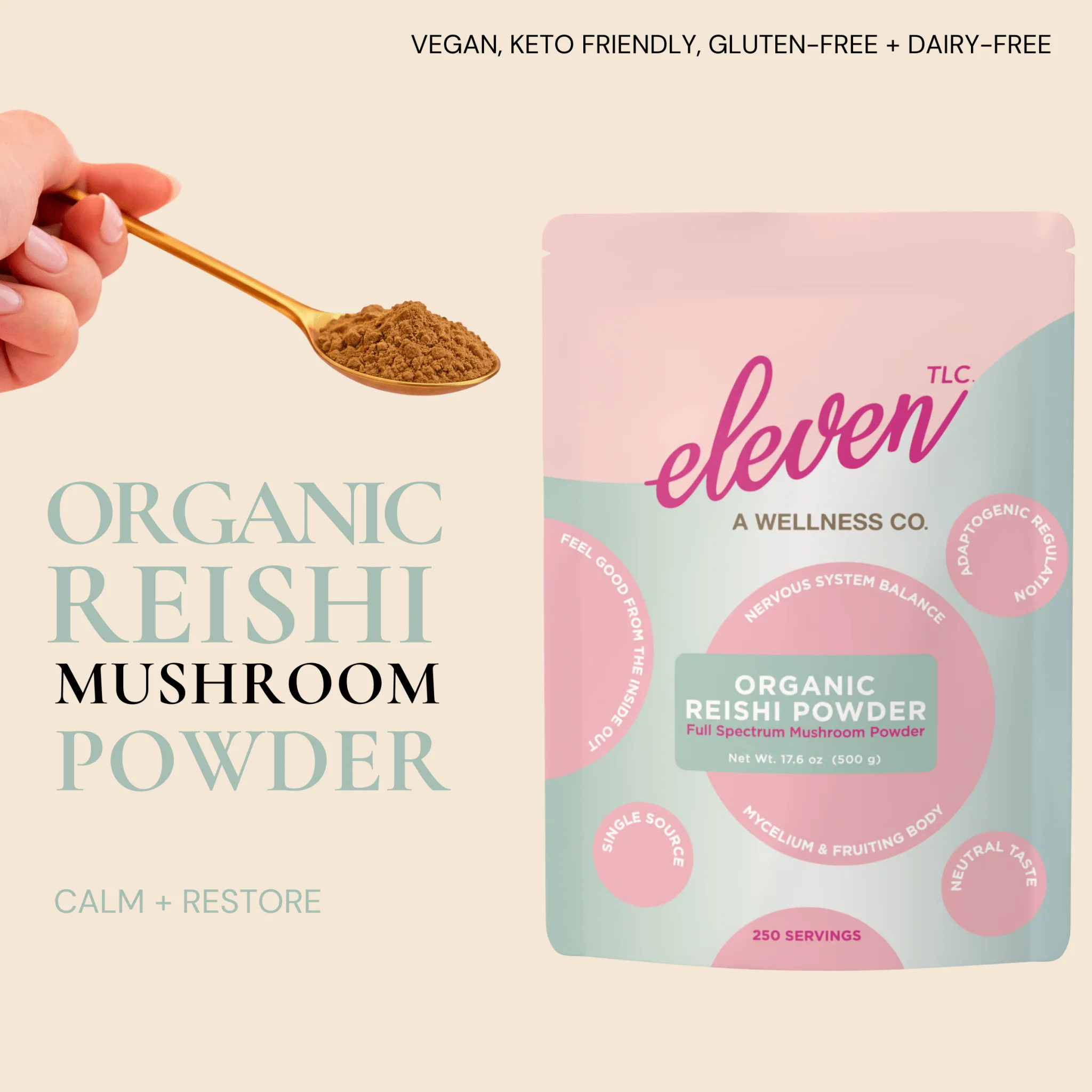 Organic Reishi Mushroom Powder — Foodservice 500g - Image 3