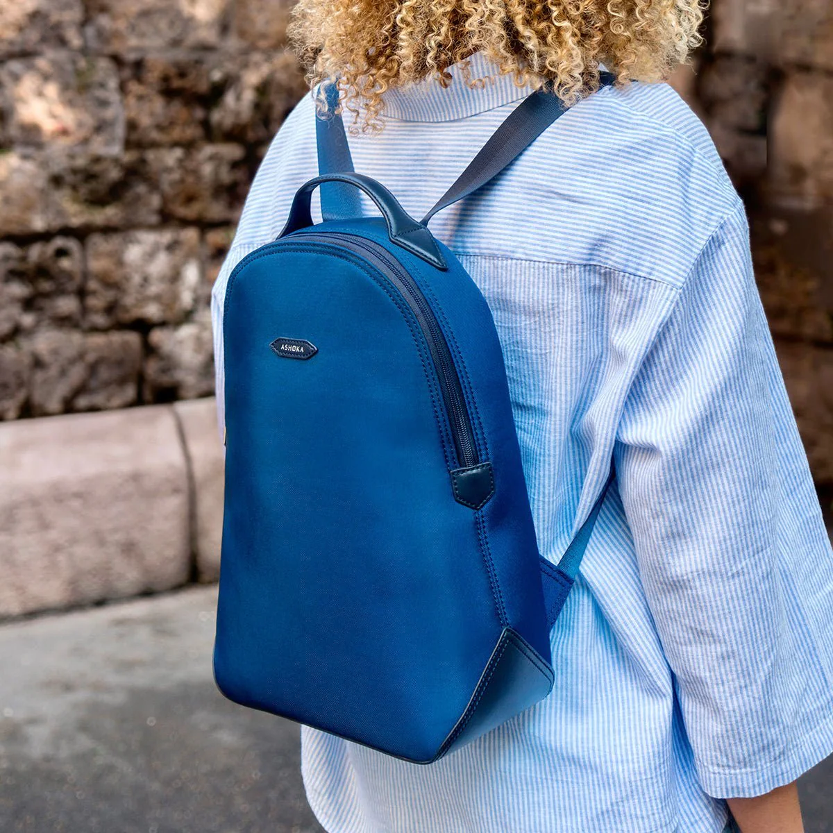 Lively Uppeal™ & Recycled Nylon Navy Blue Backpack - Image 4
