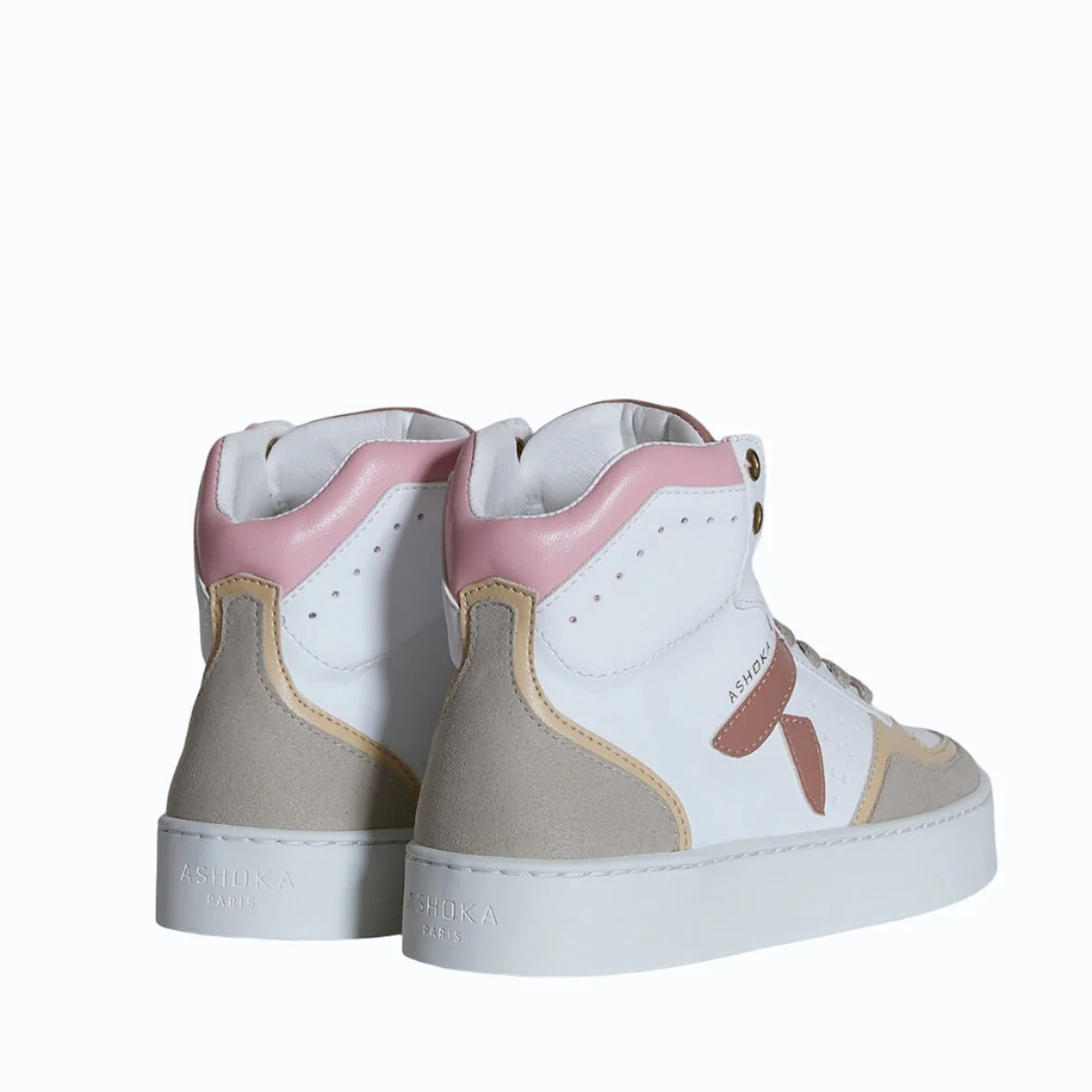 Matéo High-Top Biosourced & Recycled Sneaker – Trio of Pink - Image 4