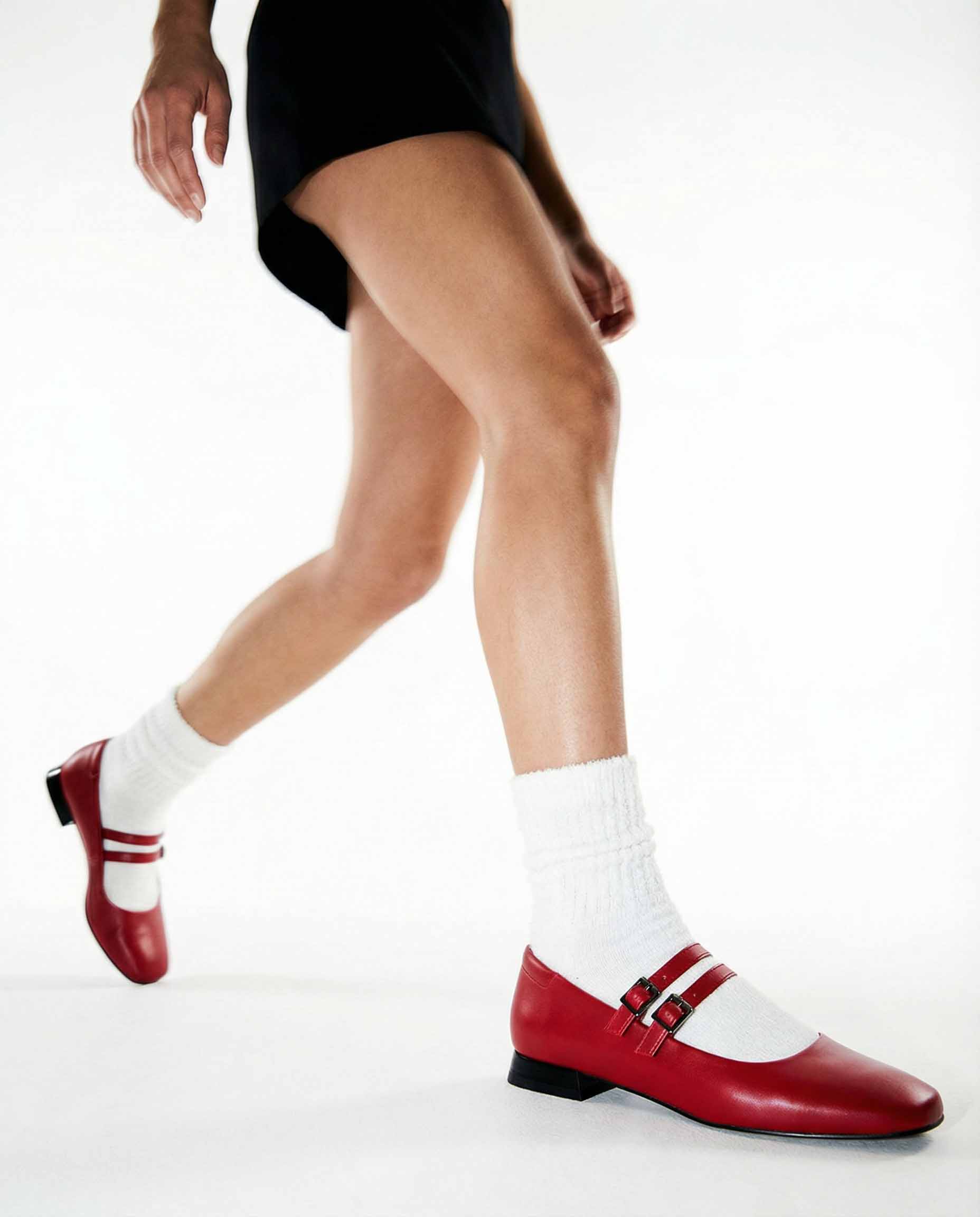 Strawberry Mary Jane Pumps red ballerinas - Image 2