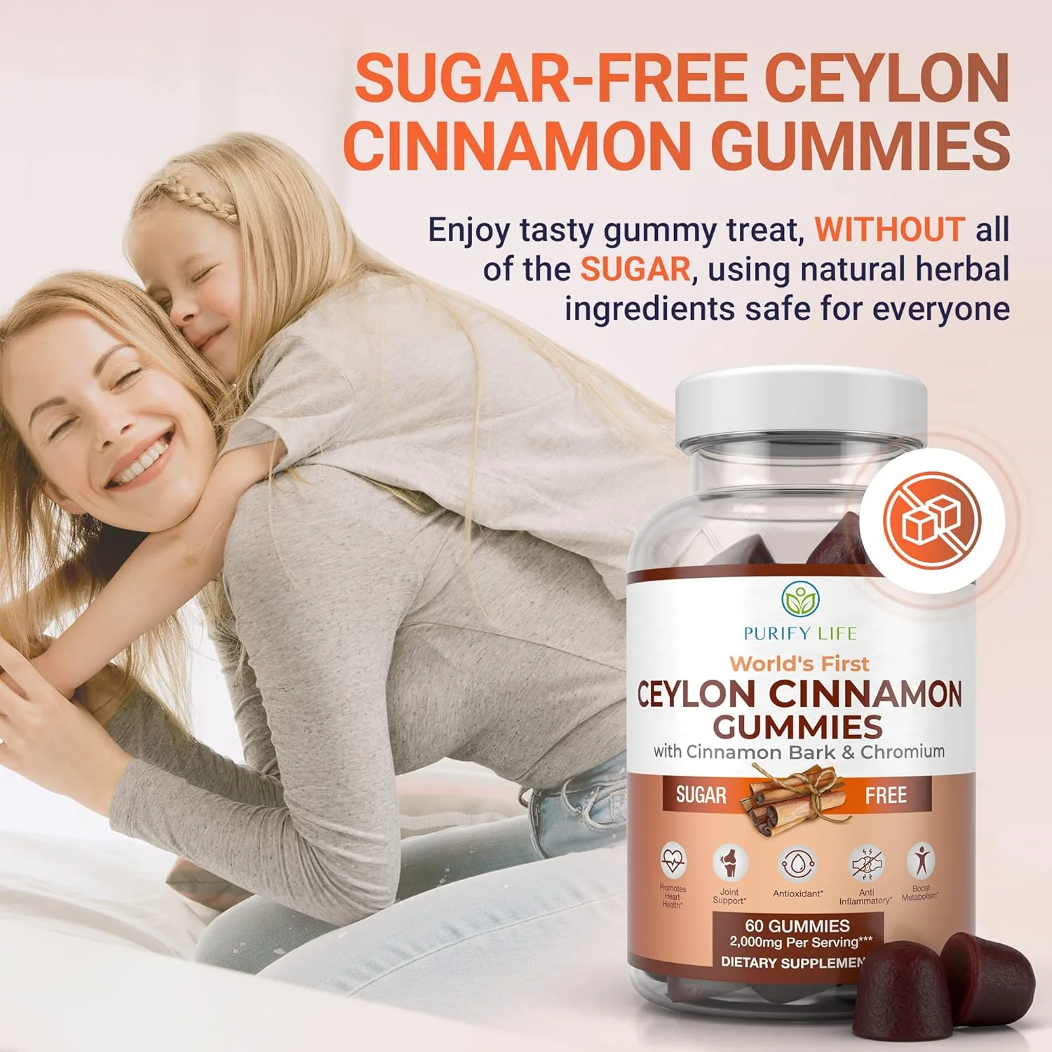Sugar-Free Ceylon Cinnamon Gummies (2,000mg/Serving) - Image 4